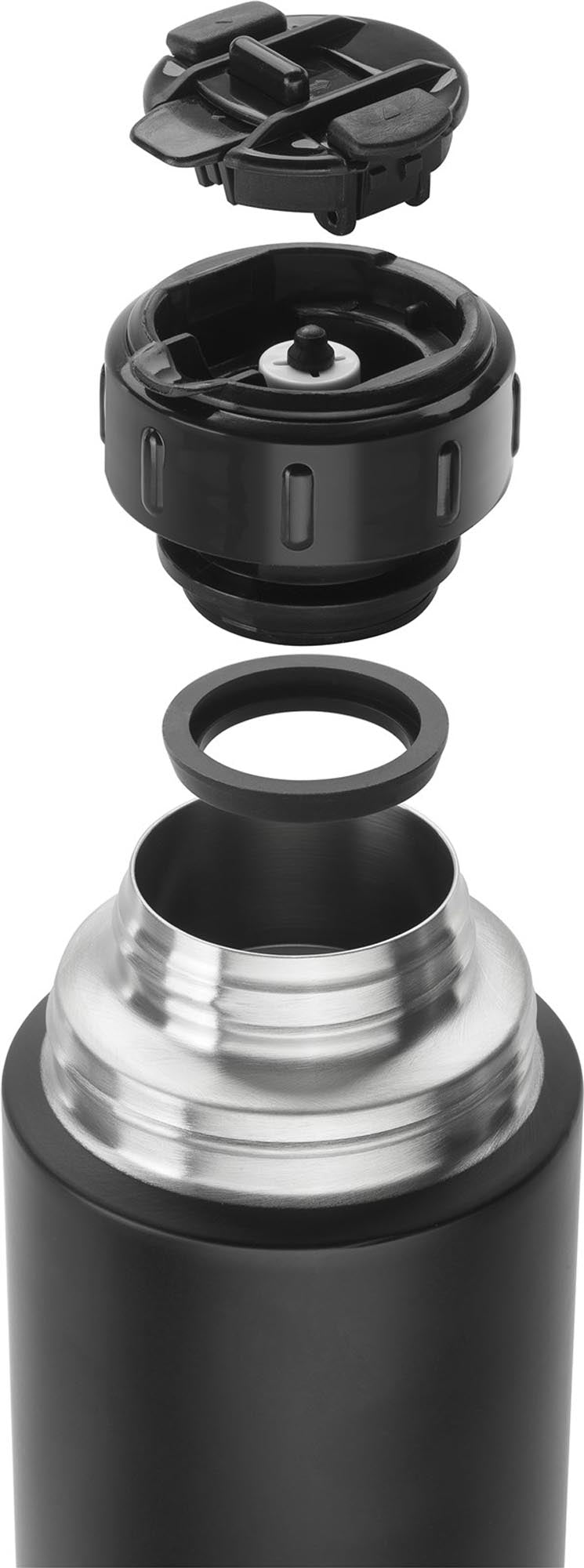 Thermo Vacuum Bottle von Zwilling Kitchen, 1.000 ml, matt-schwarz, stilvolle und funktionale Thermosflasche für heiße und kalte Getränke.
