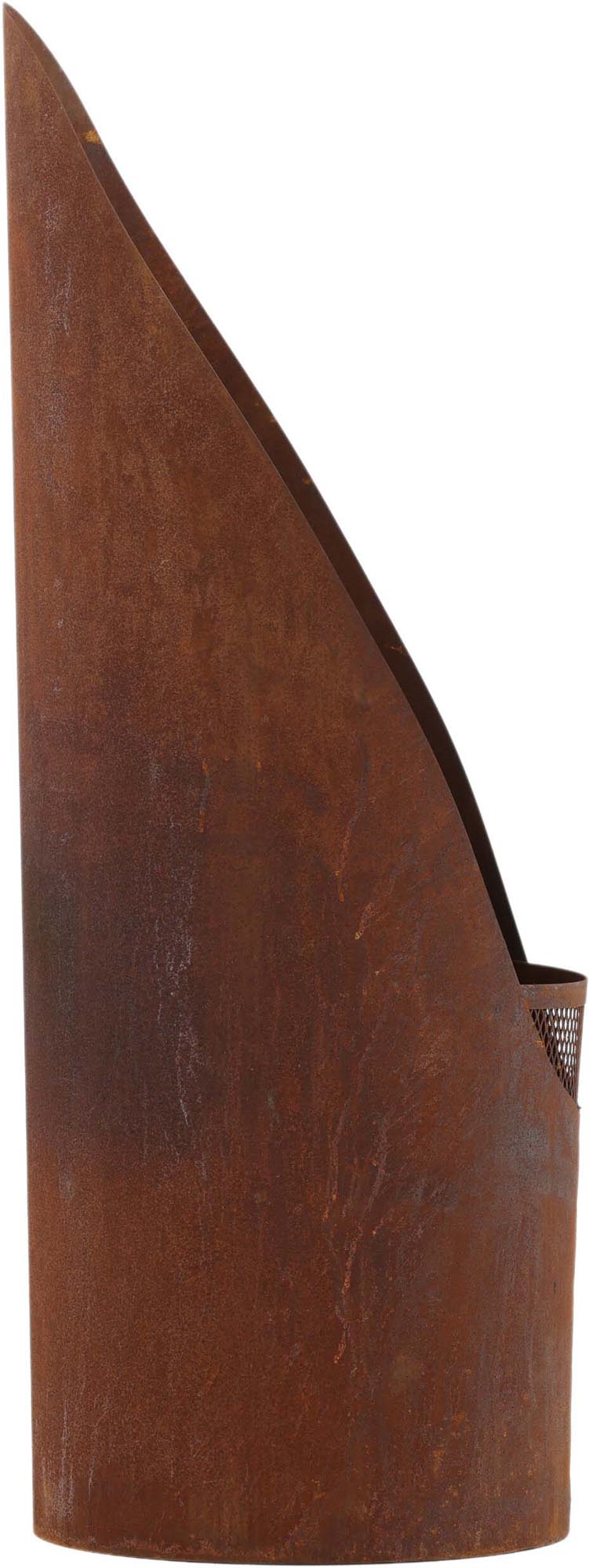 Genießen Sie mit dem Bastian Feuerkorb von Venture Home stilvolle Abende im Freien. Robuste Stahlkonstruktion, 360-Grad-Sicht und einladende Atmosphäre.