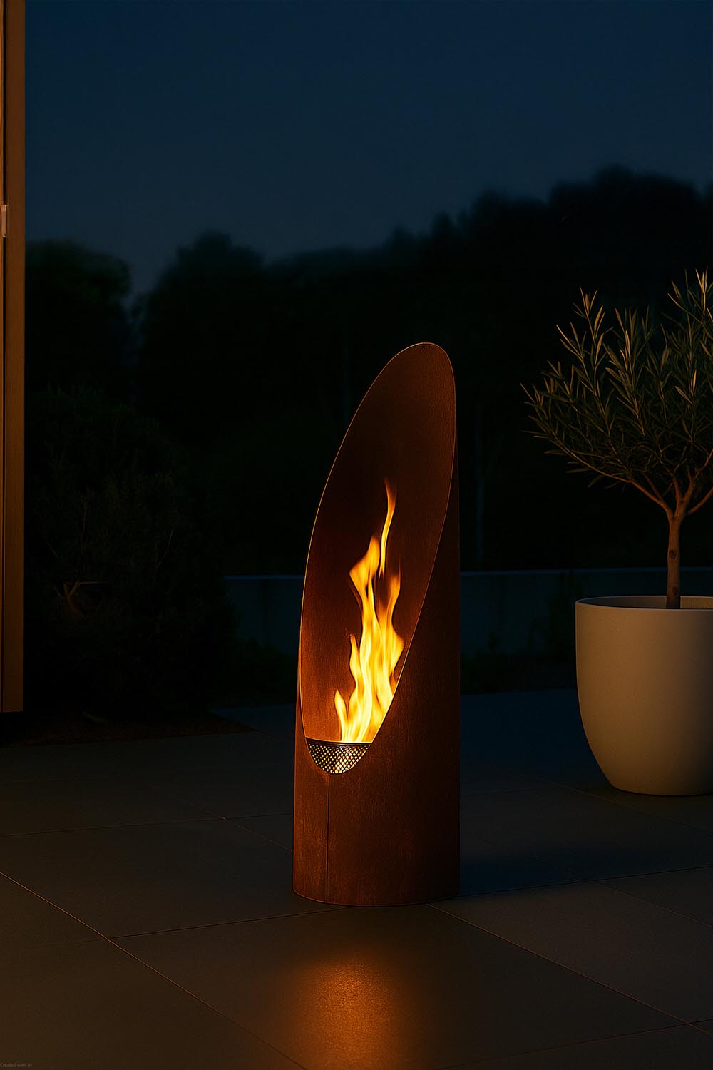 Bastian Feuerkorb in Rostiges Orange präsentiert im Onlineshop von KAQTU Design AG. Feuerschale ist von Venture Home