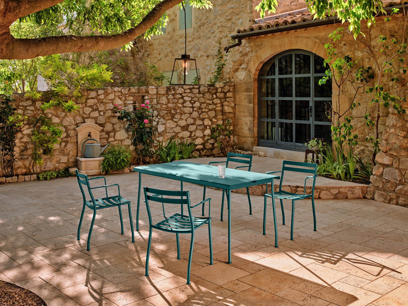 Flaner FLR01 - Stuhl, Set von 2 Stück in Türkis präsentiert im Onlineshop von KAQTU Design AG. Gartenstuhl ist von Mdd