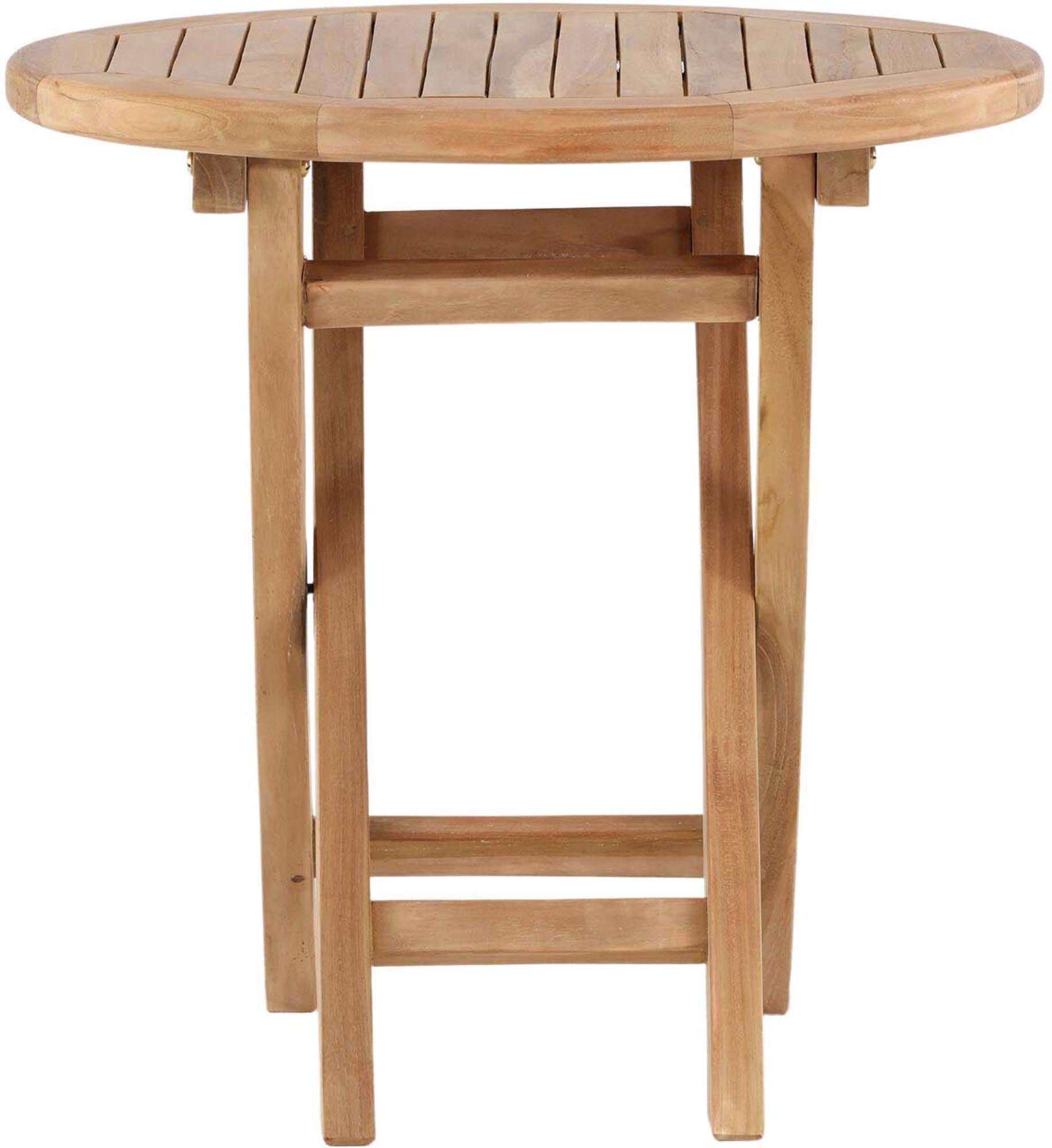 Stilvoller Outdoor-Tisch aus robustem Material, ideal für Garten oder Terrasse. Zeitloses Design, wetterfest und langlebig.