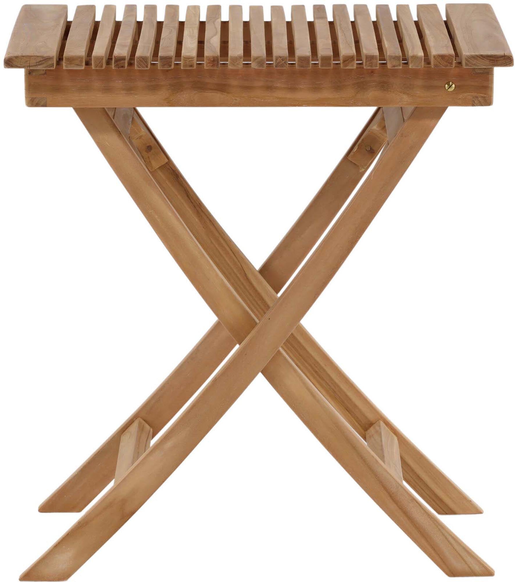 Eleganter Ghana Coffee Tisch aus hochwertigem Teakholz für Ihren Outdoor-Bereich – ideal für entspannte Stunden im Freien.