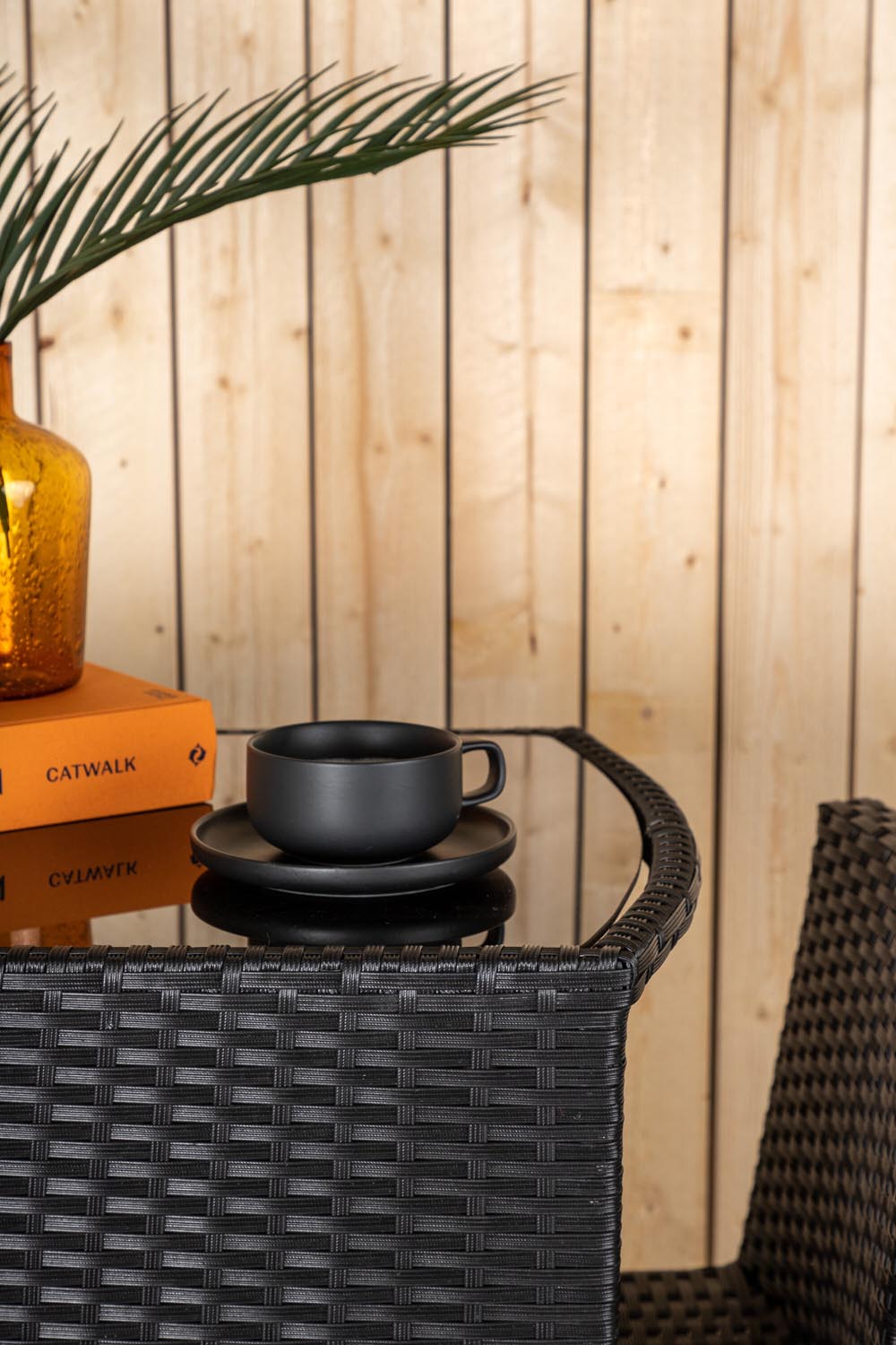Savanna Café Outdoorset 66cm/2St. in Schwarz präsentiert im Onlineshop von KAQTU Design AG. Gartentischset ist von Venture Home