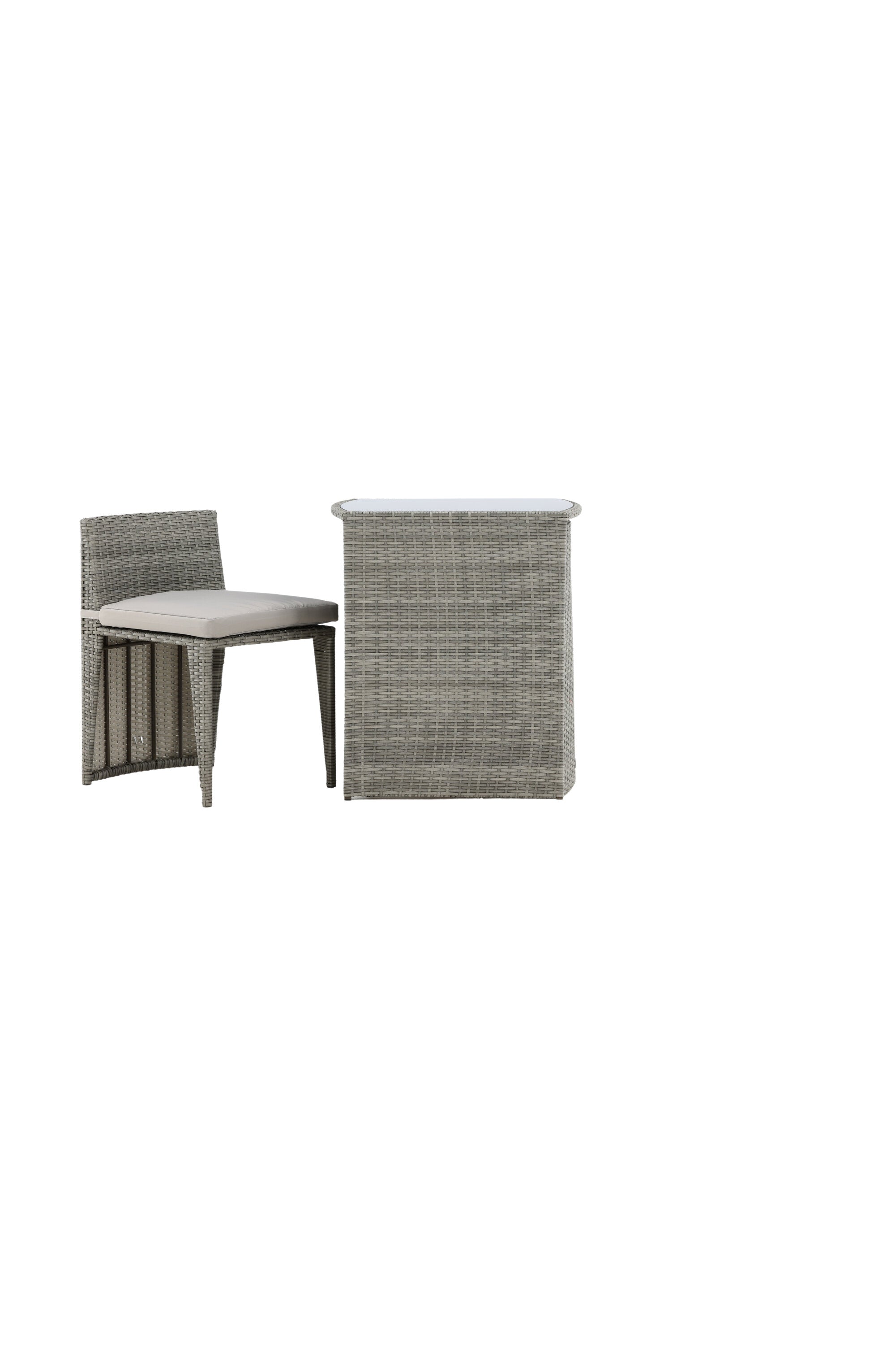 Savanna Café Outdoorset 66cm/2St. in Grau präsentiert im Onlineshop von KAQTU Design AG. Gartentischset ist von Venture Home