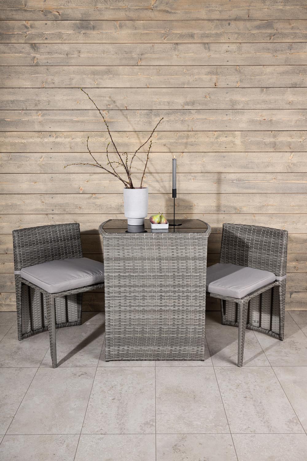 Savanna Café Outdoorset 66cm/2St. in Grau präsentiert im Onlineshop von KAQTU Design AG. Gartentischset ist von Venture Home