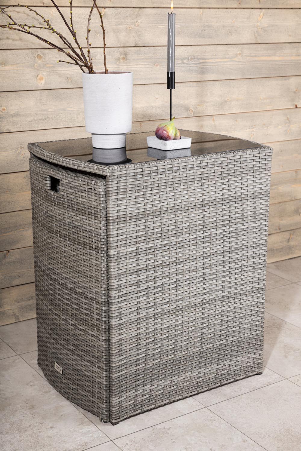 Savanna Café Outdoorset 66cm/2St. in Grau präsentiert im Onlineshop von KAQTU Design AG. Gartentischset ist von Venture Home