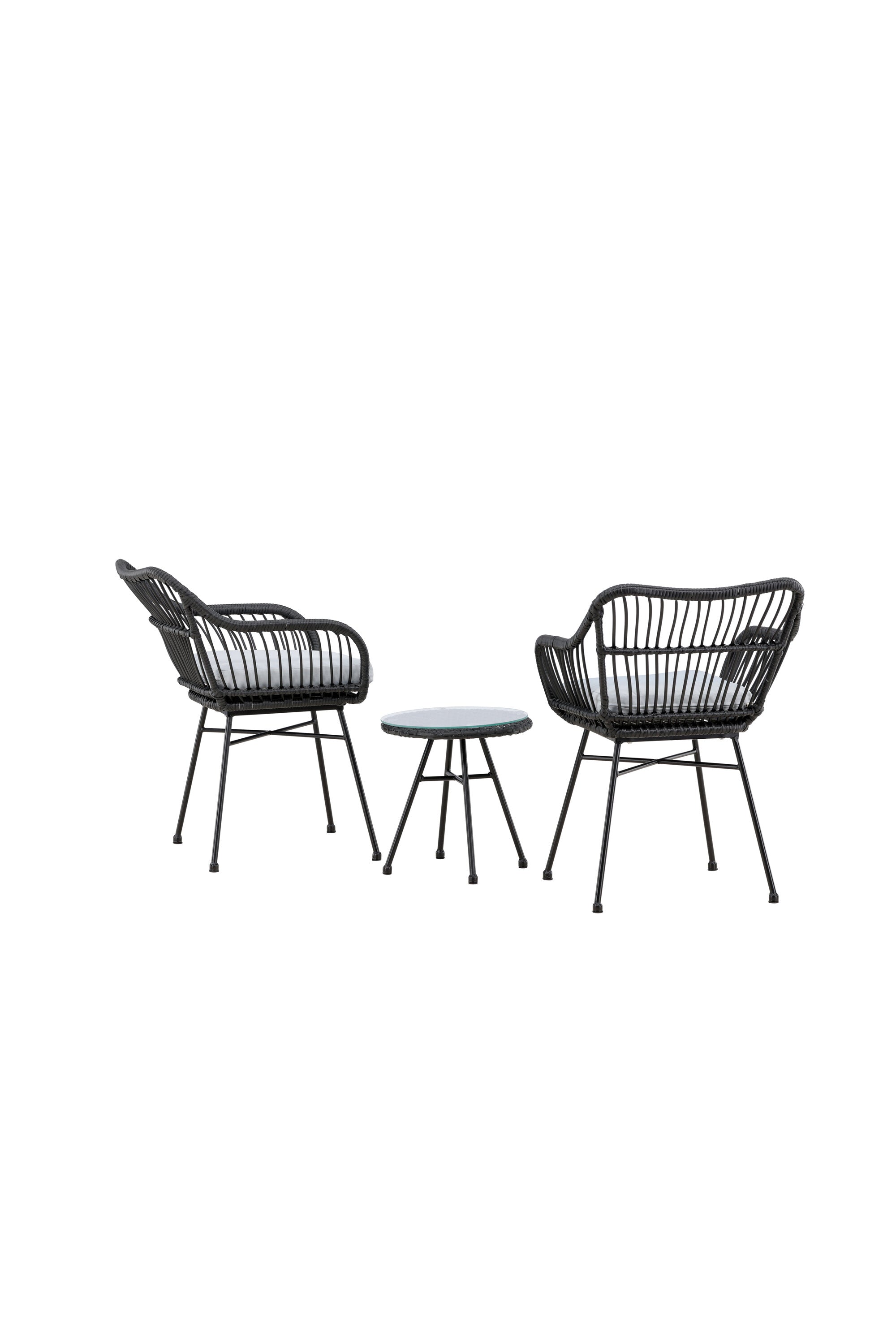 Viga Lounge Outdoorset ⌀40cm in Schwarz präsentiert im Onlineshop von KAQTU Design AG. Loungeset ist von Venture Home