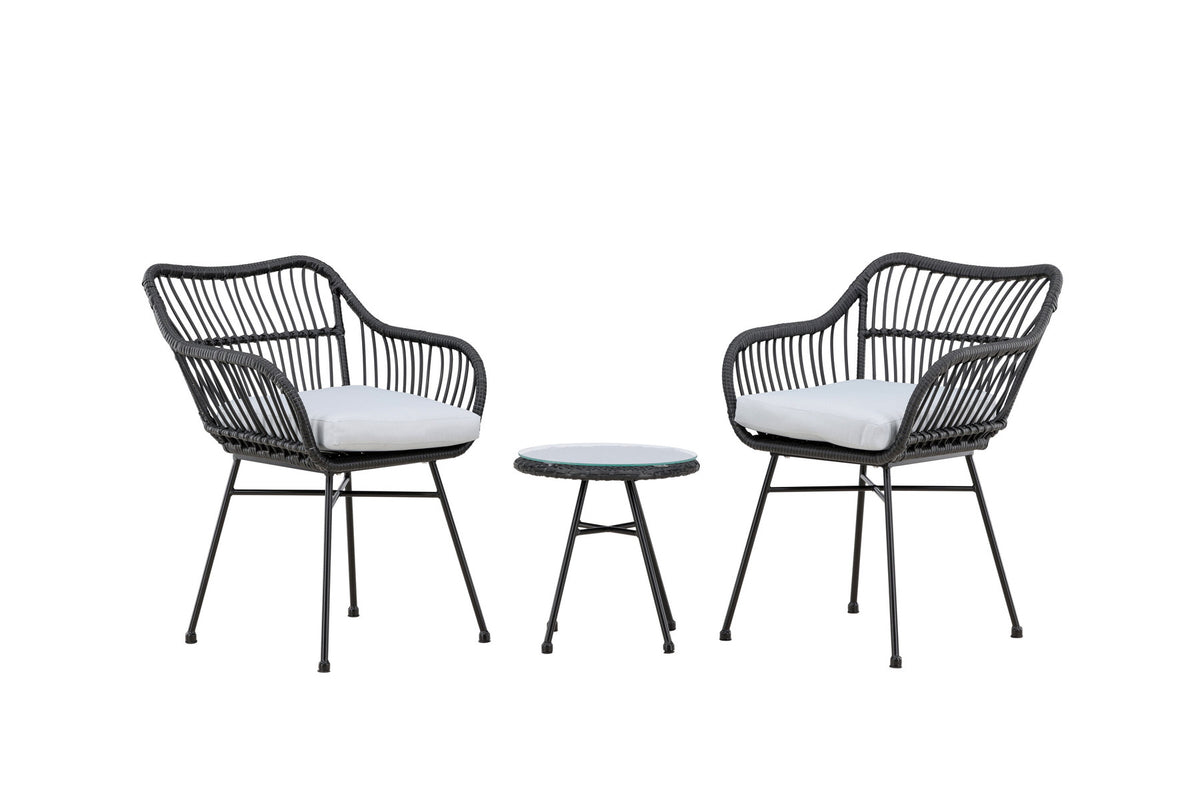 Viga Lounge Outdoorset ⌀40cm in Schwarz präsentiert im Onlineshop von KAQTU Design AG. Loungeset ist von Venture Home
