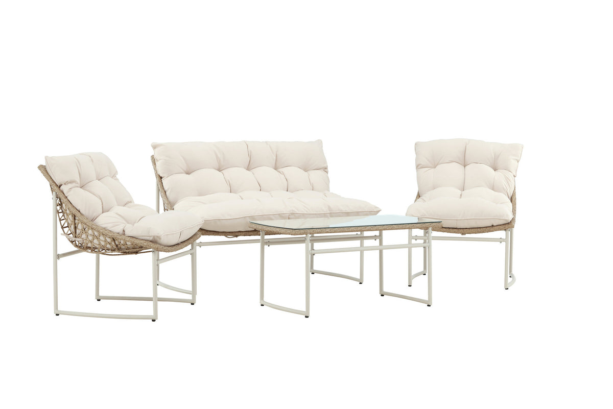 Tina Outdoor Sofa-Set in Weiss präsentiert im Onlineshop von KAQTU Design AG. Loungeset ist von Venture Home