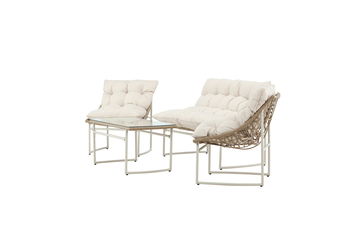 Tina Outdoor Sofa-Set in Weiss präsentiert im Onlineshop von KAQTU Design AG. Loungeset ist von Venture Home