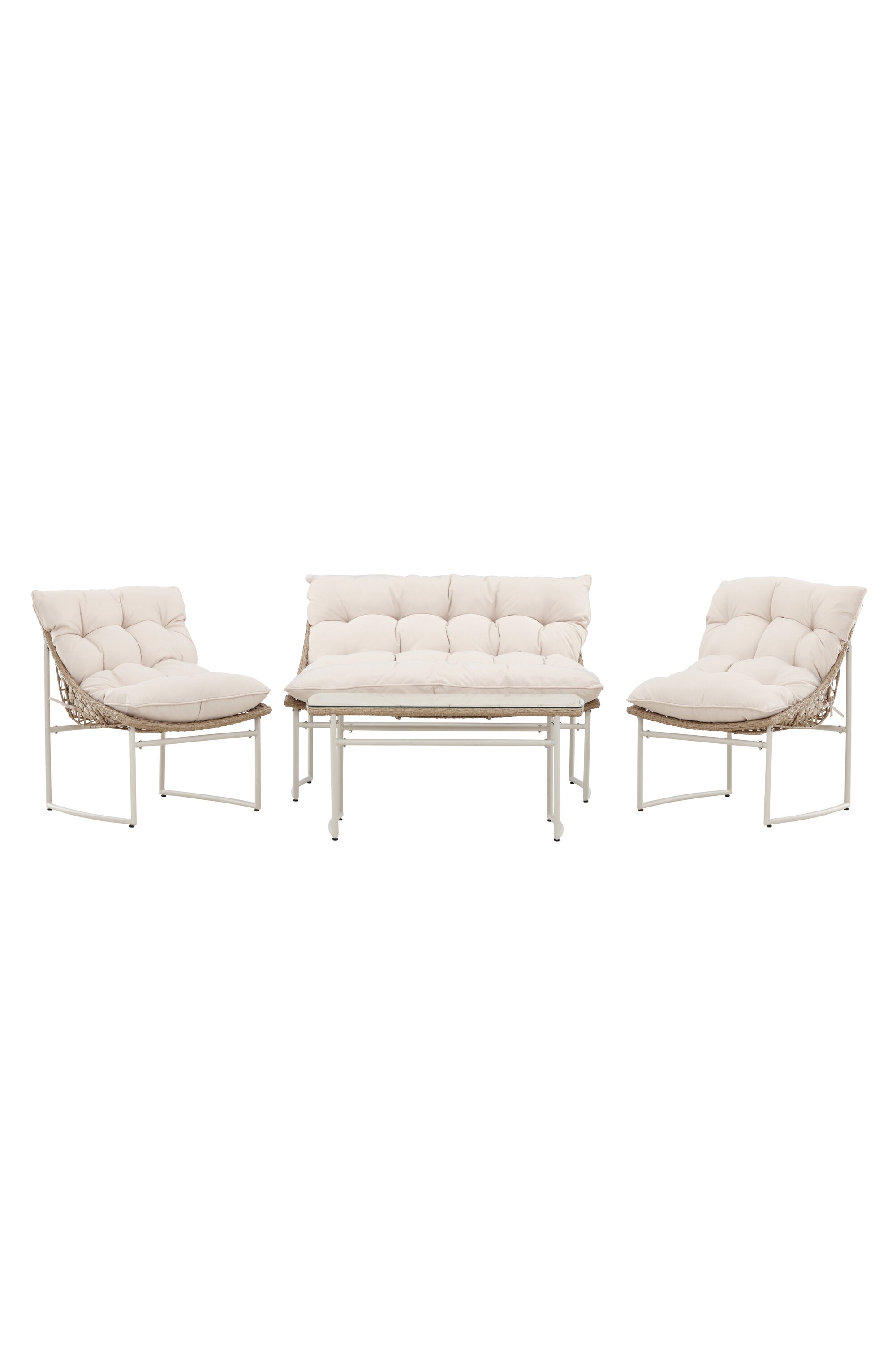 Tina Outdoor Sofa-Set in Weiss präsentiert im Onlineshop von KAQTU Design AG. Loungeset ist von Venture Home