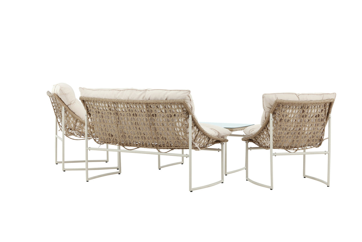 Tina Outdoor Sofa-Set in Weiss präsentiert im Onlineshop von KAQTU Design AG. Loungeset ist von Venture Home