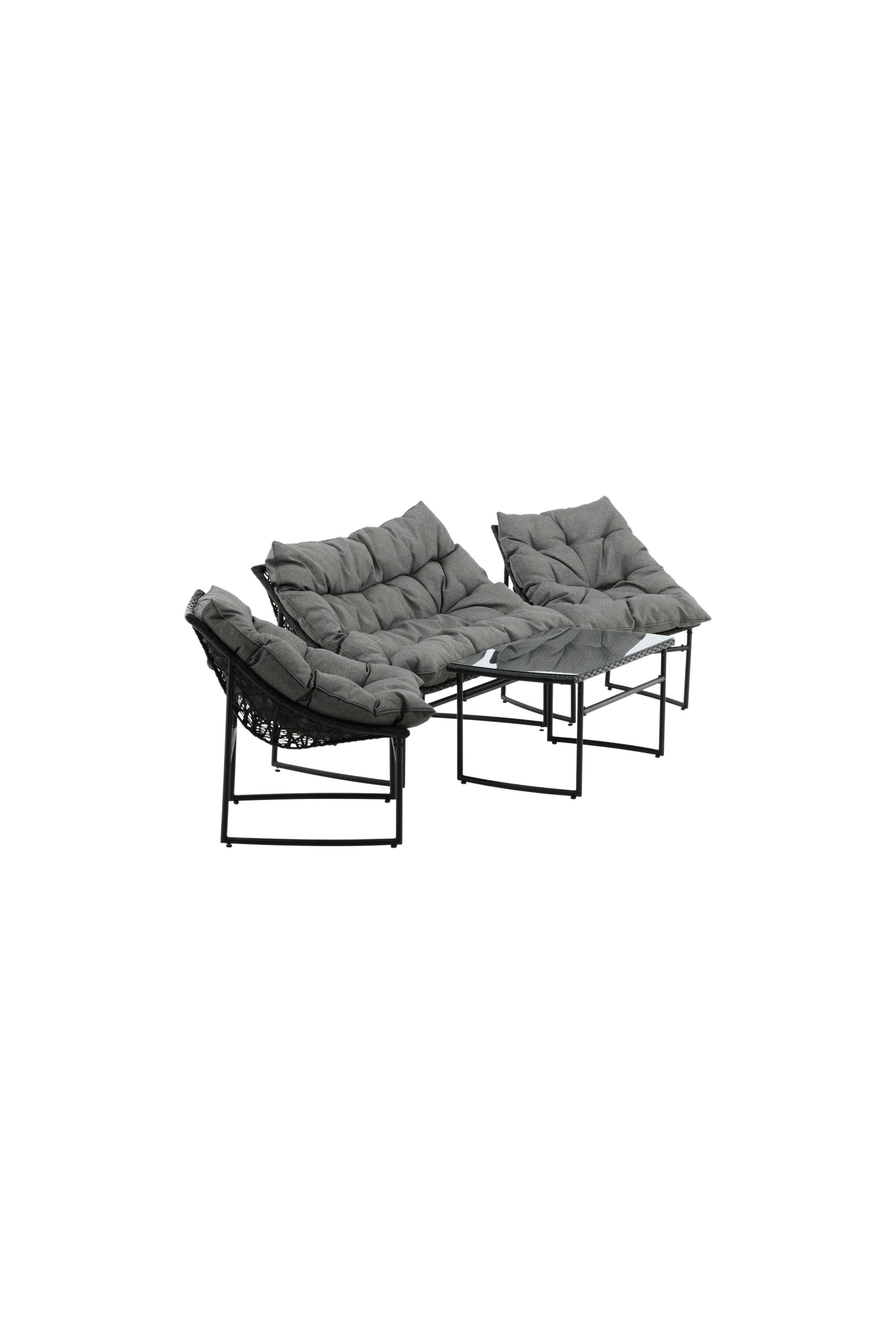 Tina Outdoor Sofa-Set in Schwarz präsentiert im Onlineshop von KAQTU Design AG. Loungeset ist von Venture Home