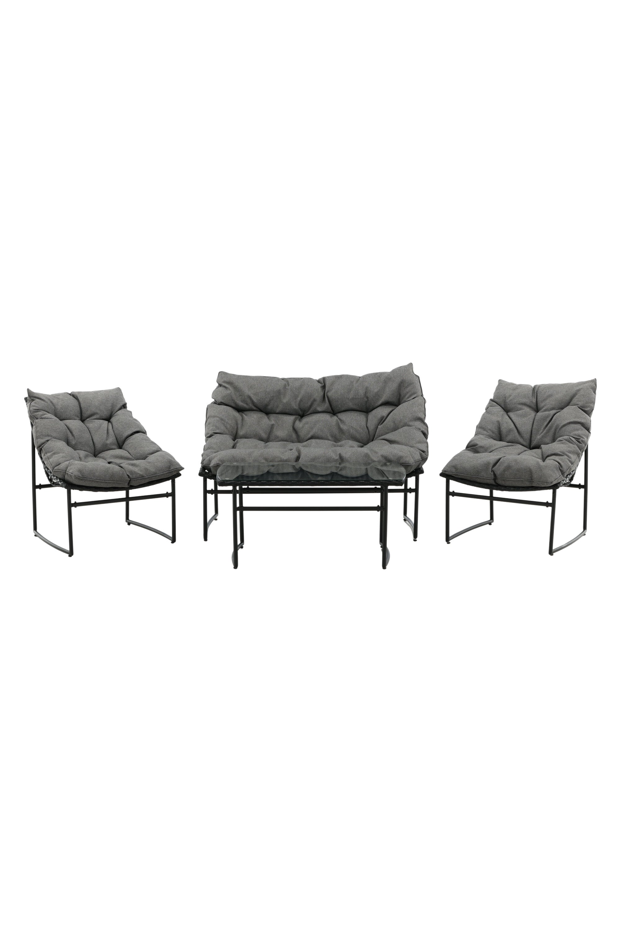 Tina Outdoor Sofa-Set in Schwarz präsentiert im Onlineshop von KAQTU Design AG. Loungeset ist von Venture Home