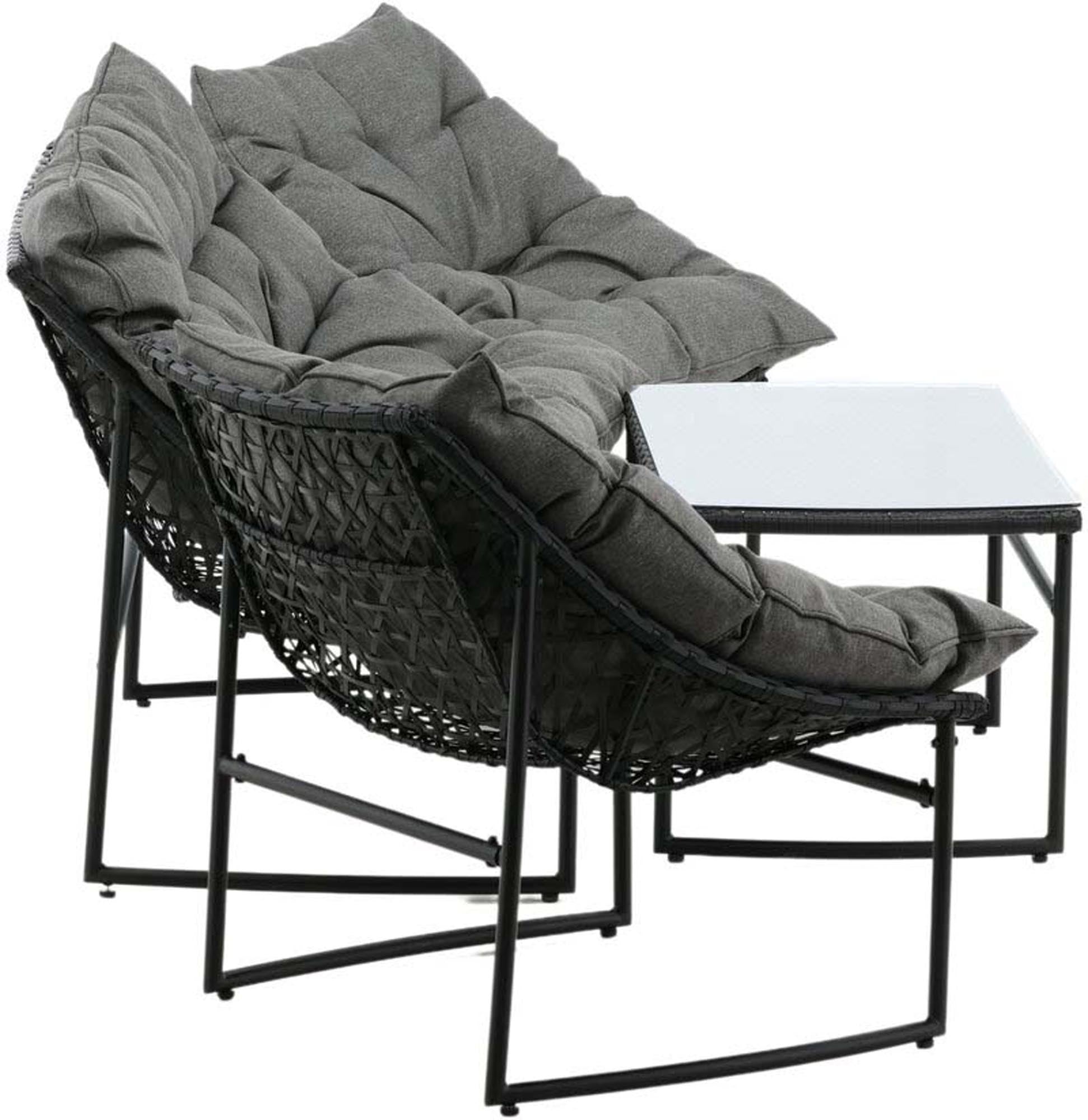 Das Tina Outdoor Sofa-Set von Venture Home kombiniert modernes Design mit Komfort, ideal für stilvolle Aussenbereiche.