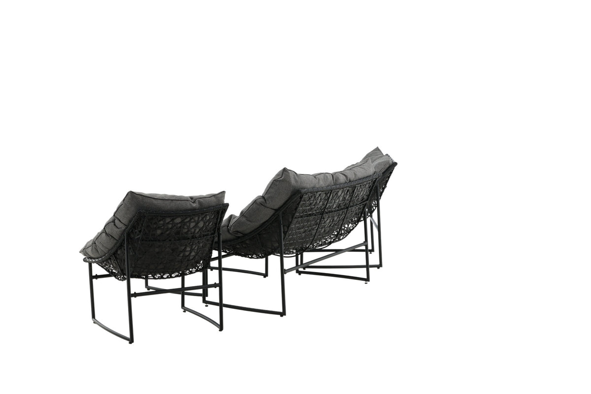 Tina Outdoor Sofa-Set in Schwarz präsentiert im Onlineshop von KAQTU Design AG. Loungeset ist von Venture Home