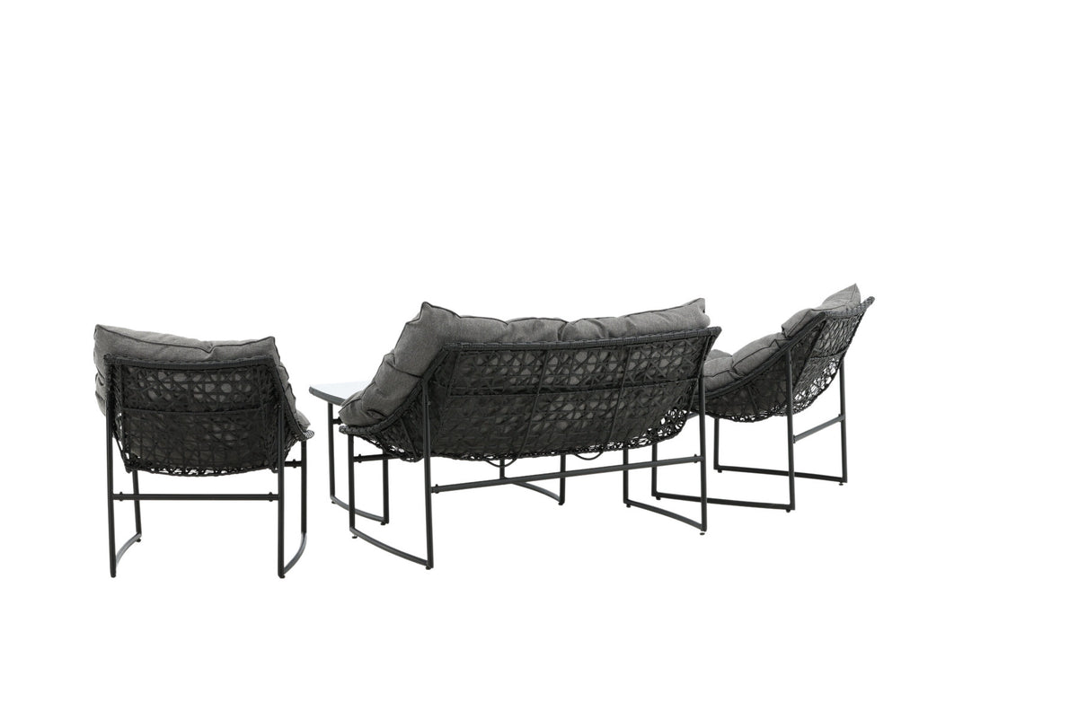 Tina Outdoor Sofa-Set in Schwarz präsentiert im Onlineshop von KAQTU Design AG. Loungeset ist von Venture Home