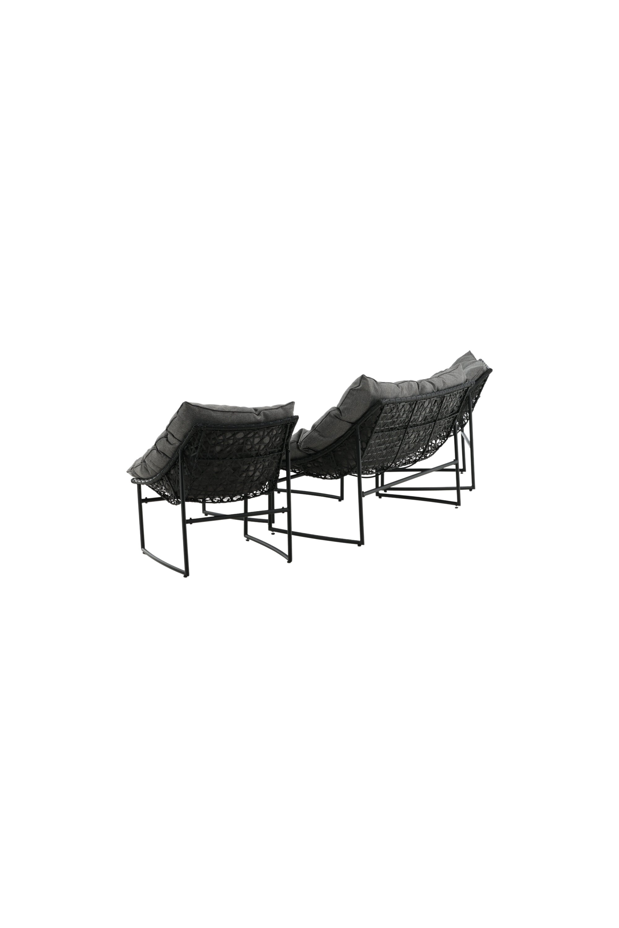 Tina Outdoor Sofa-Set in Schwarz präsentiert im Onlineshop von KAQTU Design AG. Loungeset ist von Venture Home