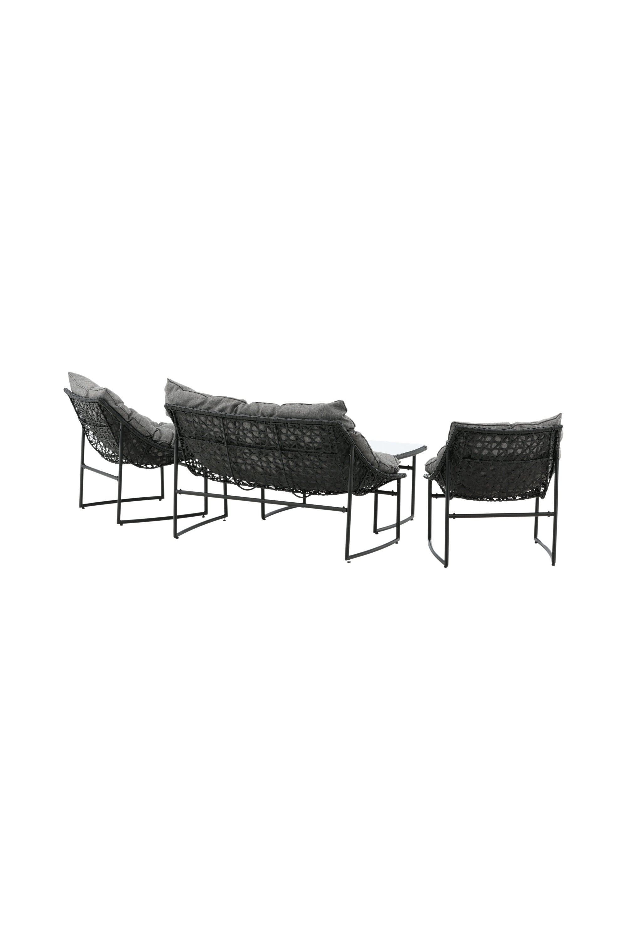 Tina Outdoor Sofa-Set in Schwarz präsentiert im Onlineshop von KAQTU Design AG. Loungeset ist von Venture Home