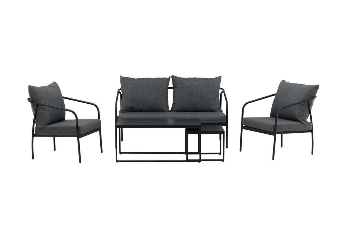 Sopot Sofagarnitur in Schwarz präsentiert im Onlineshop von KAQTU Design AG. Loungeset ist von Venture Home