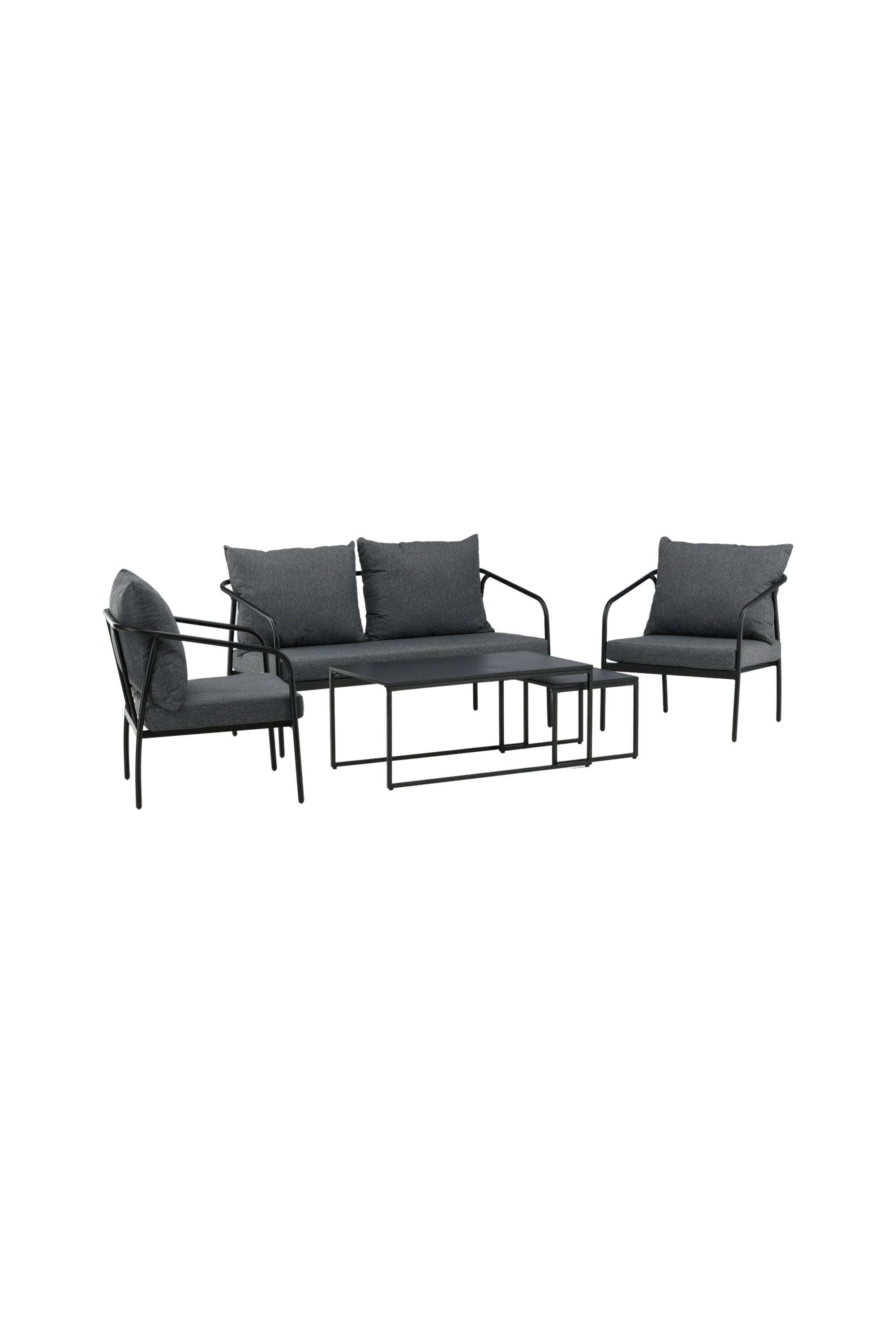 Sopot Sofagarnitur in Schwarz präsentiert im Onlineshop von KAQTU Design AG. Loungeset ist von Venture Home