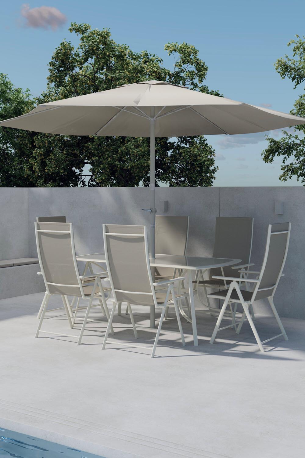 Brekki Dining Set in präsentiert im Onlineshop von KAQTU Design AG. Gartentischset ist von Venture Home
