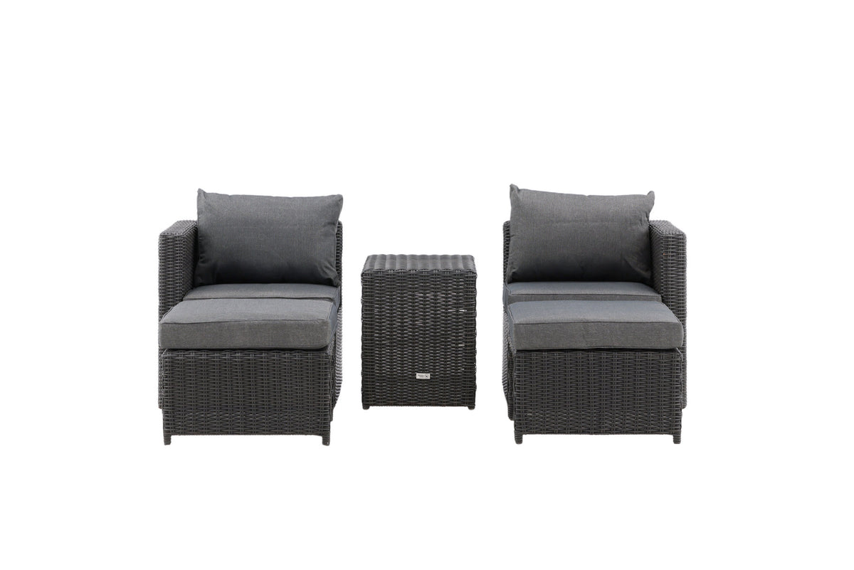 Quad Lounge Outdoorset 63cm in Schwarz präsentiert im Onlineshop von KAQTU Design AG. Loungeset ist von Venture Home