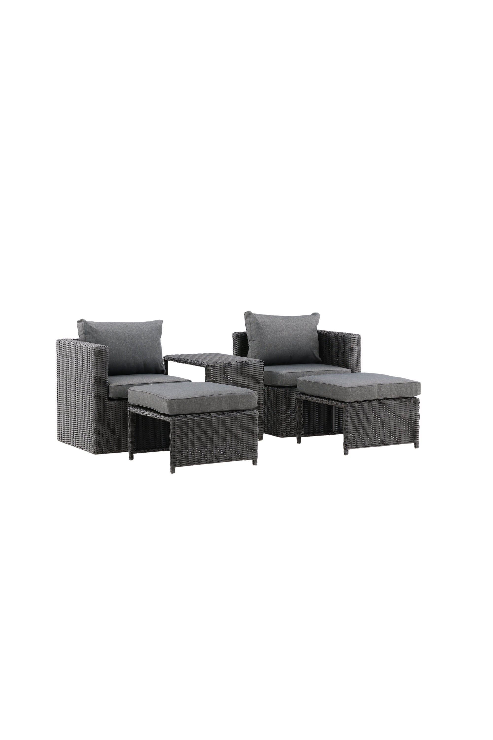 Quad Lounge Outdoorset 63cm in Schwarz präsentiert im Onlineshop von KAQTU Design AG. Loungeset ist von Venture Home