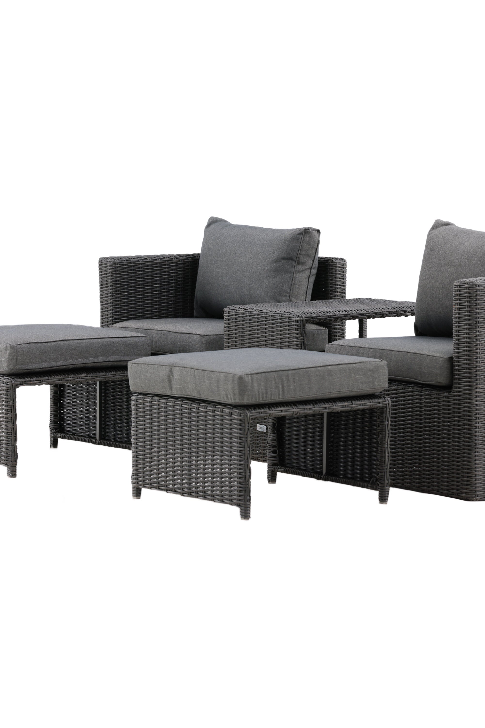Quad Lounge Outdoorset 63cm in Schwarz präsentiert im Onlineshop von KAQTU Design AG. Loungeset ist von Venture Home