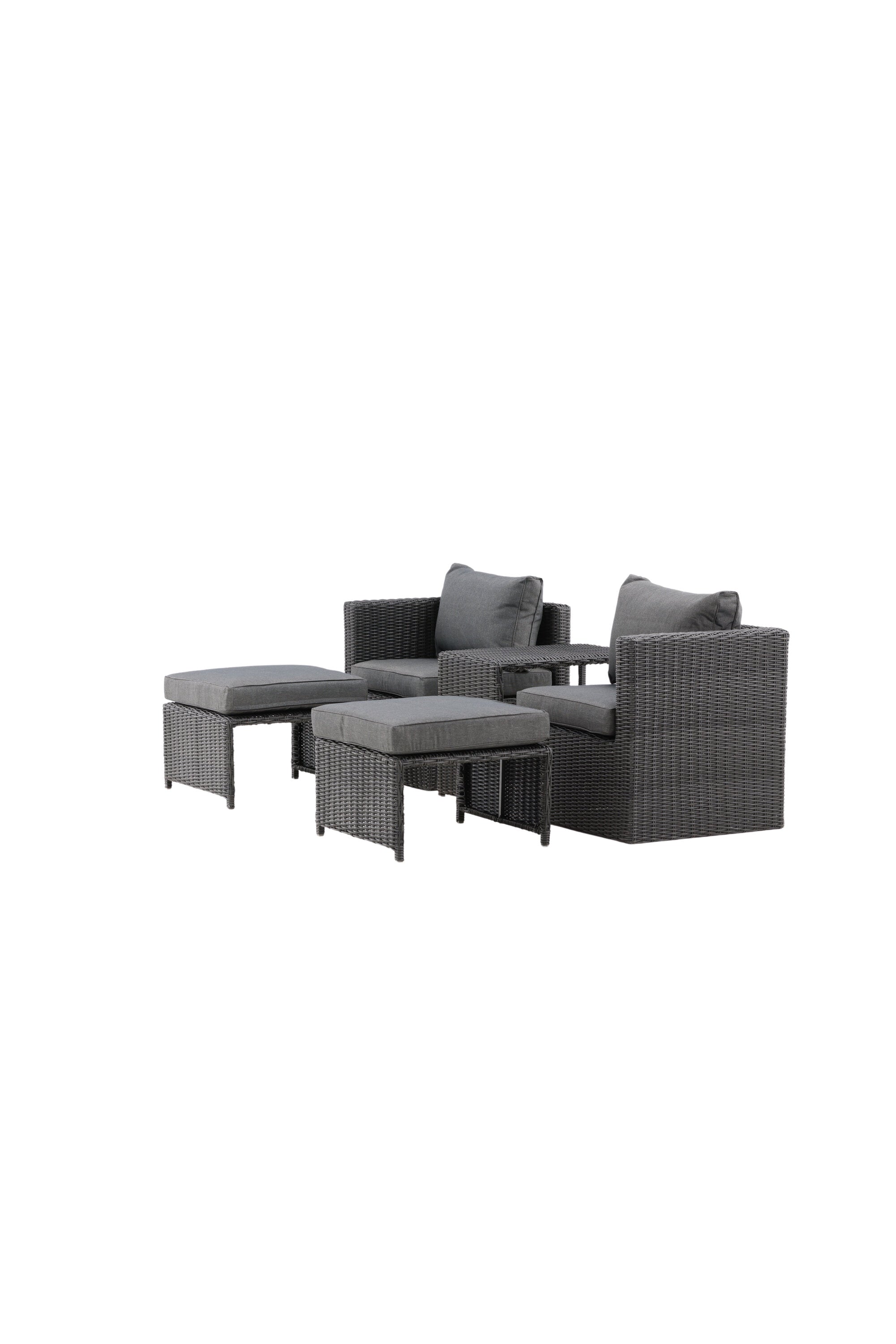 Quad Lounge Outdoorset 63cm in Schwarz präsentiert im Onlineshop von KAQTU Design AG. Loungeset ist von Venture Home