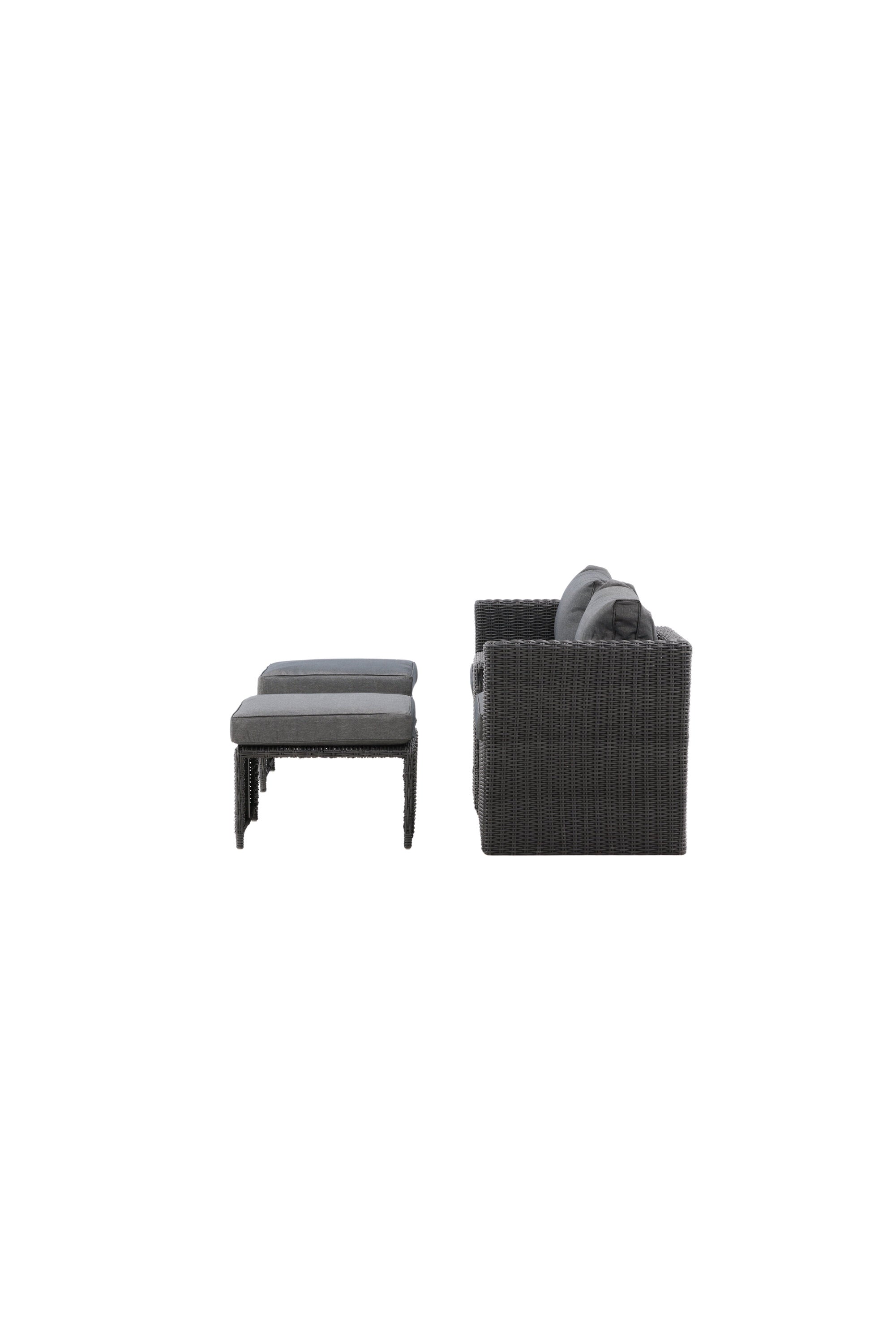 Quad Lounge Outdoorset 63cm in Schwarz präsentiert im Onlineshop von KAQTU Design AG. Loungeset ist von Venture Home