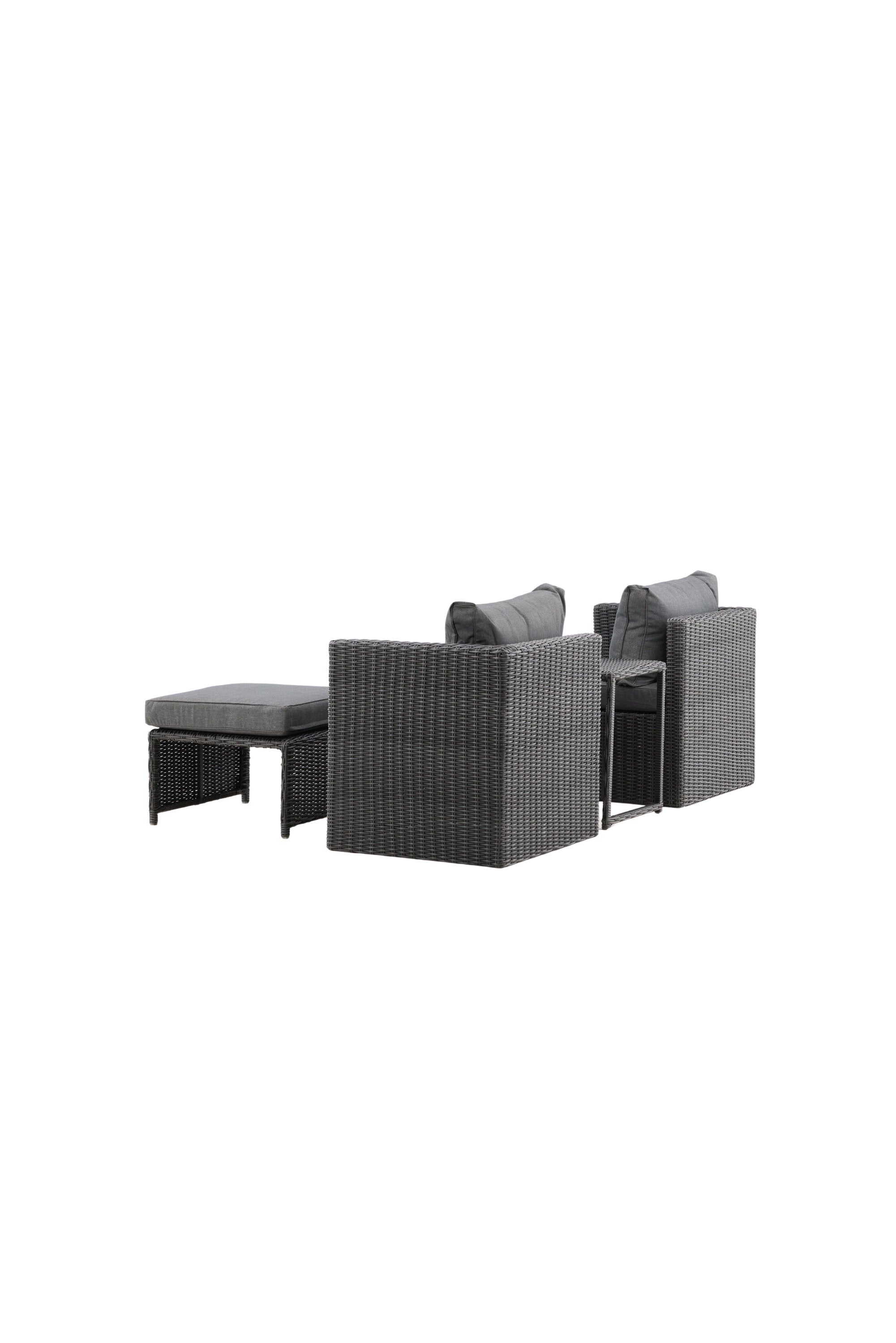 Quad Lounge Outdoorset 63cm in Schwarz präsentiert im Onlineshop von KAQTU Design AG. Loungeset ist von Venture Home