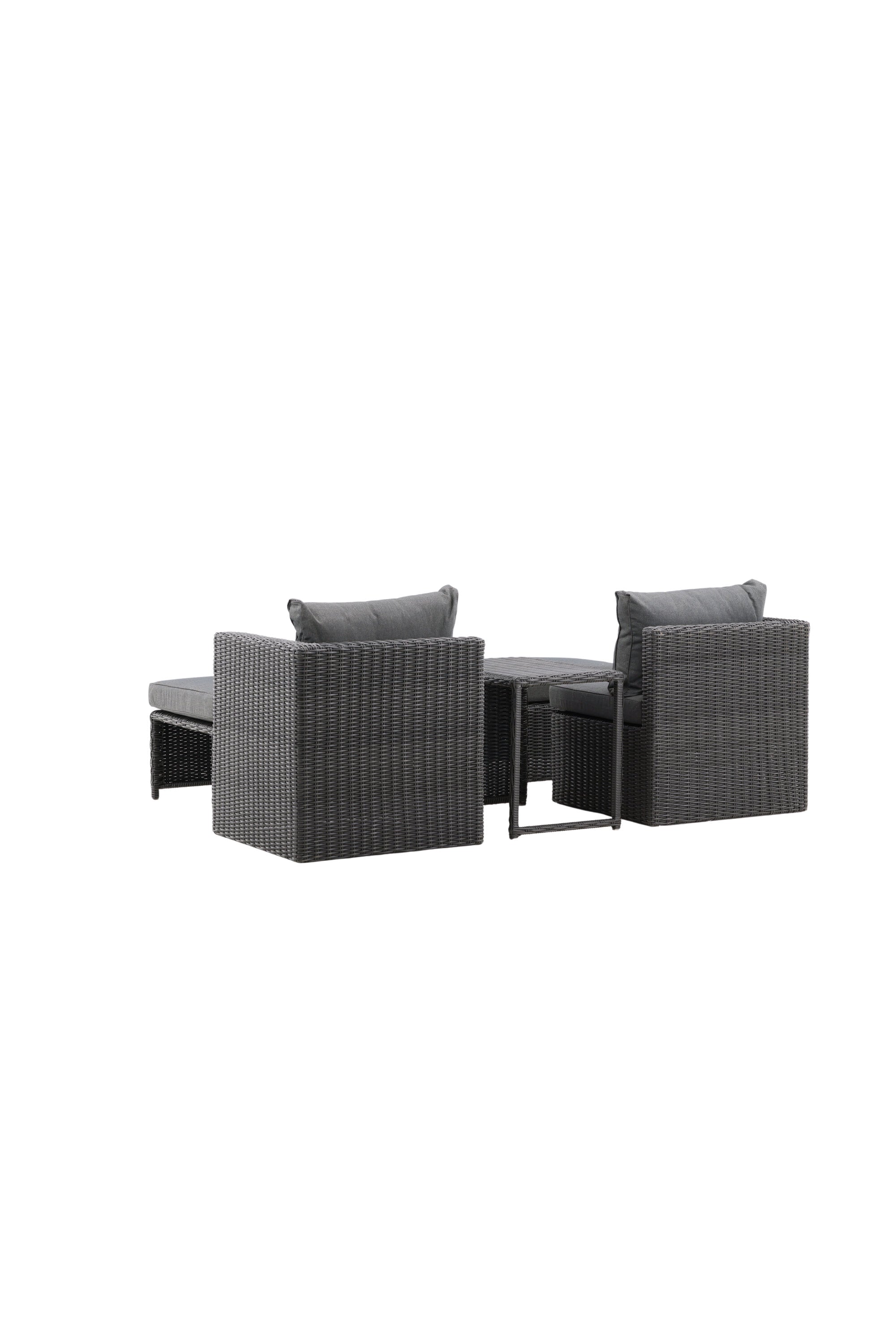 Quad Lounge Outdoorset 63cm in Schwarz präsentiert im Onlineshop von KAQTU Design AG. Loungeset ist von Venture Home