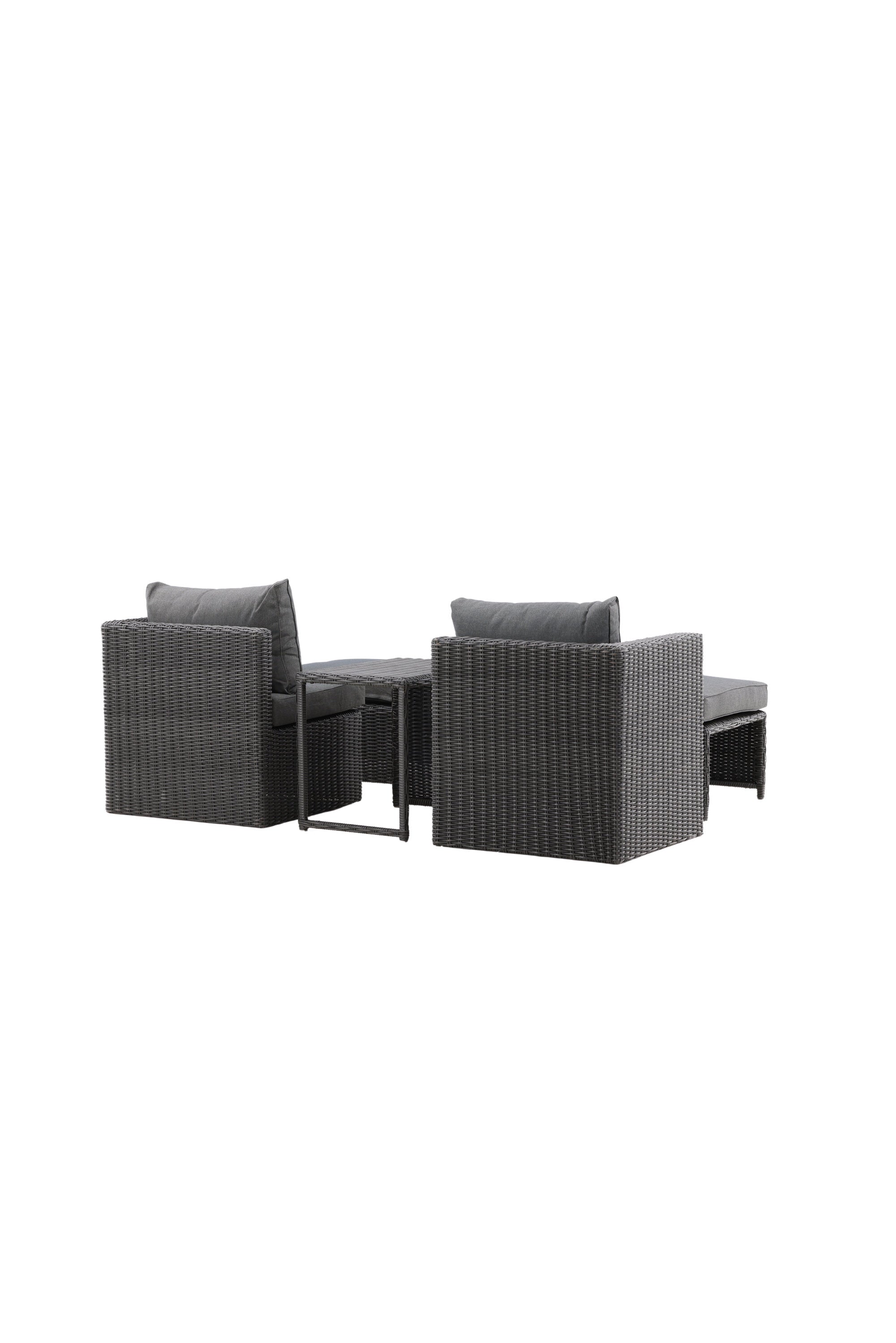 Quad Lounge Outdoorset 63cm in Schwarz präsentiert im Onlineshop von KAQTU Design AG. Loungeset ist von Venture Home