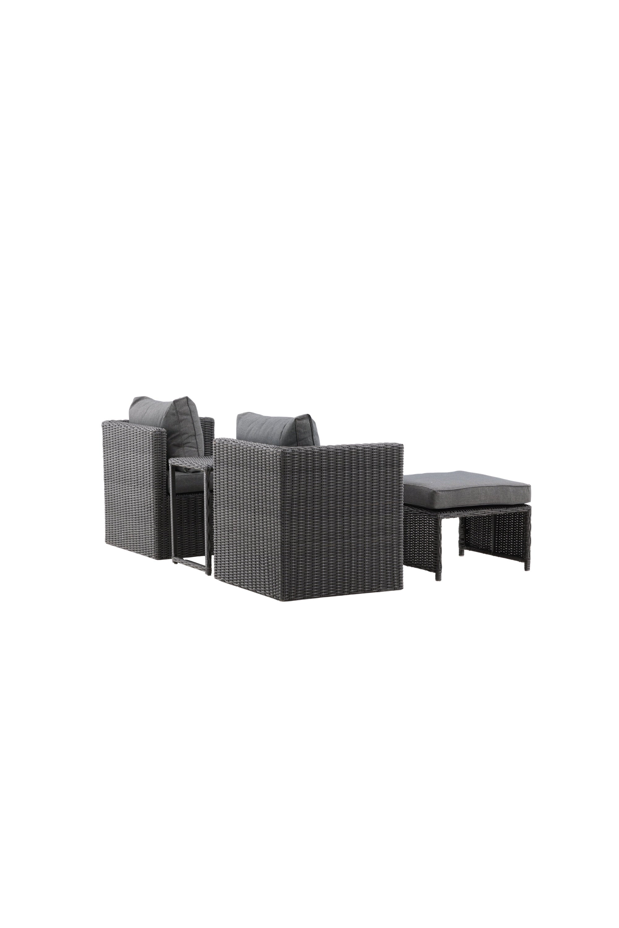 Quad Lounge Outdoorset 63cm in Schwarz präsentiert im Onlineshop von KAQTU Design AG. Loungeset ist von Venture Home