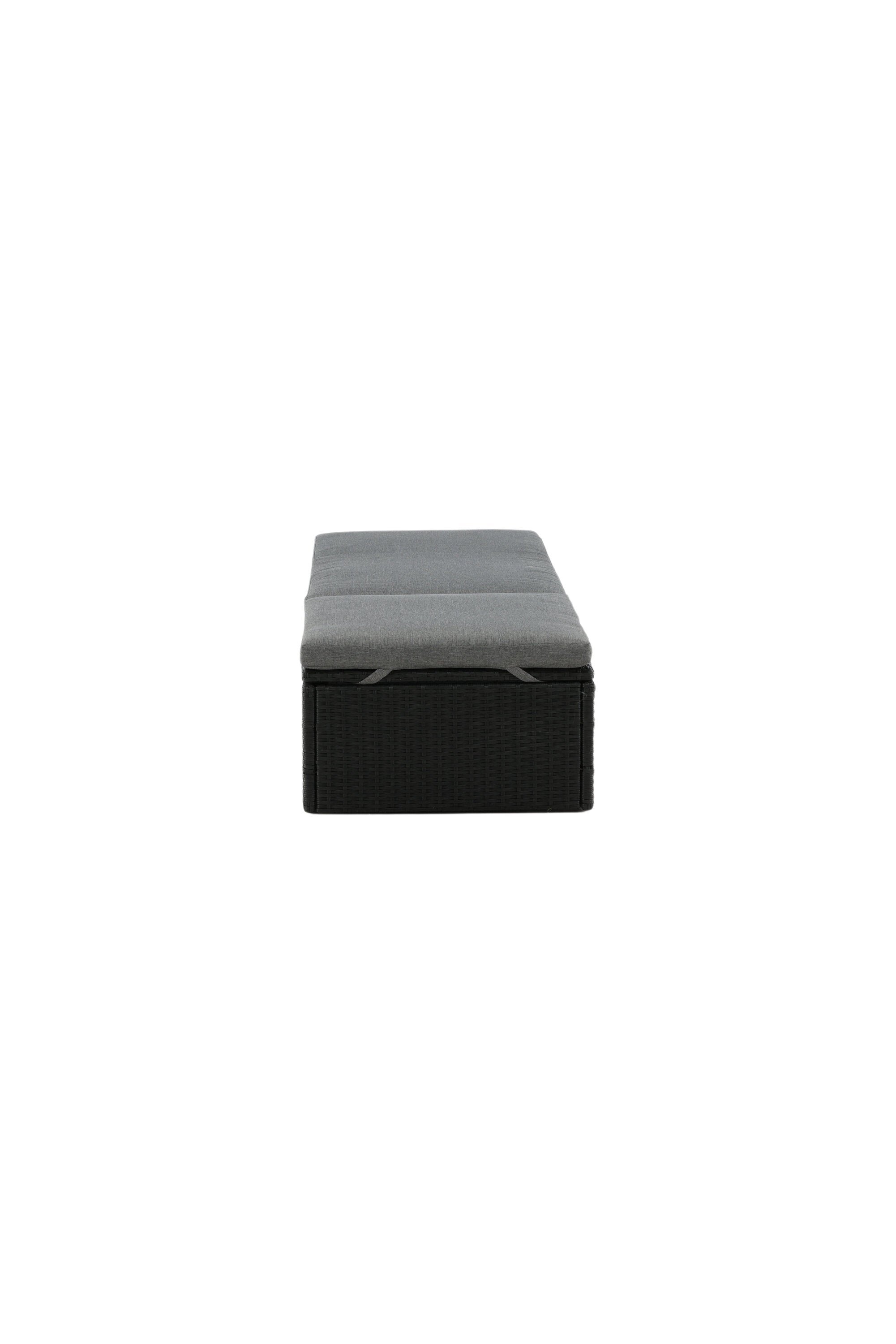 Quad Sonnenlounge in Schwarz präsentiert im Onlineshop von KAQTU Design AG. Liegestuhl ist von Venture Home