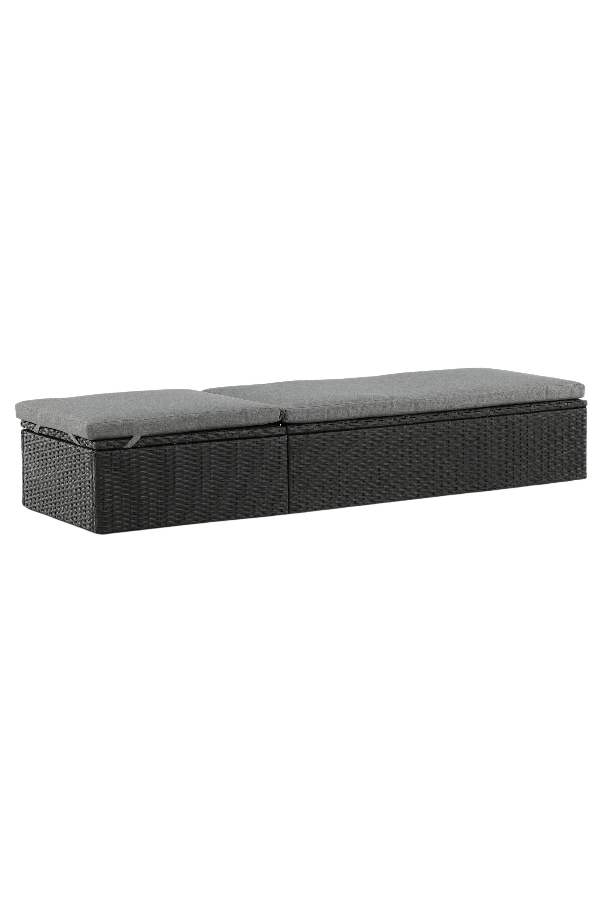Quad Sonnenlounge in Schwarz präsentiert im Onlineshop von KAQTU Design AG. Liegestuhl ist von Venture Home