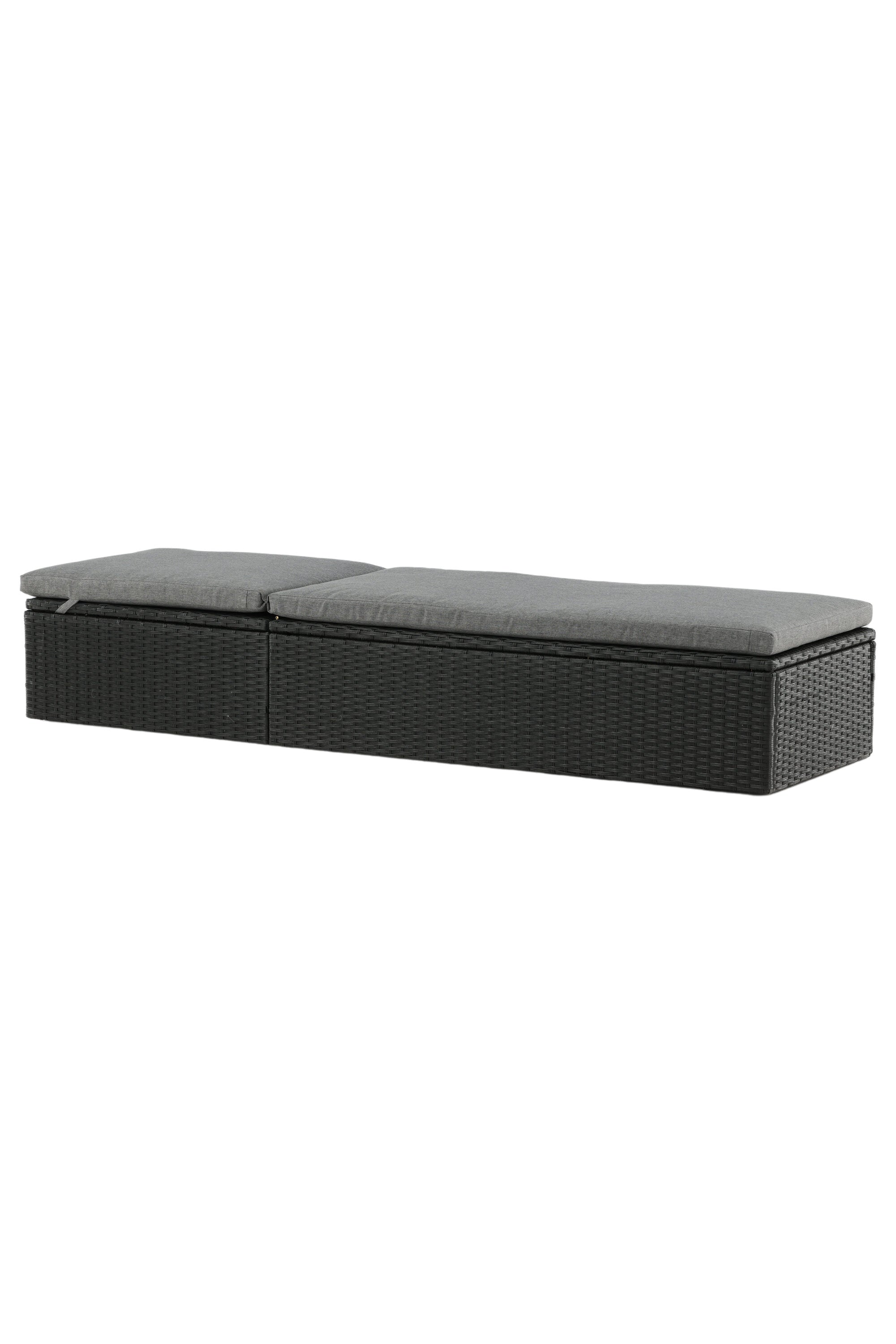 Quad Sonnenlounge in Schwarz präsentiert im Onlineshop von KAQTU Design AG. Liegestuhl ist von Venture Home