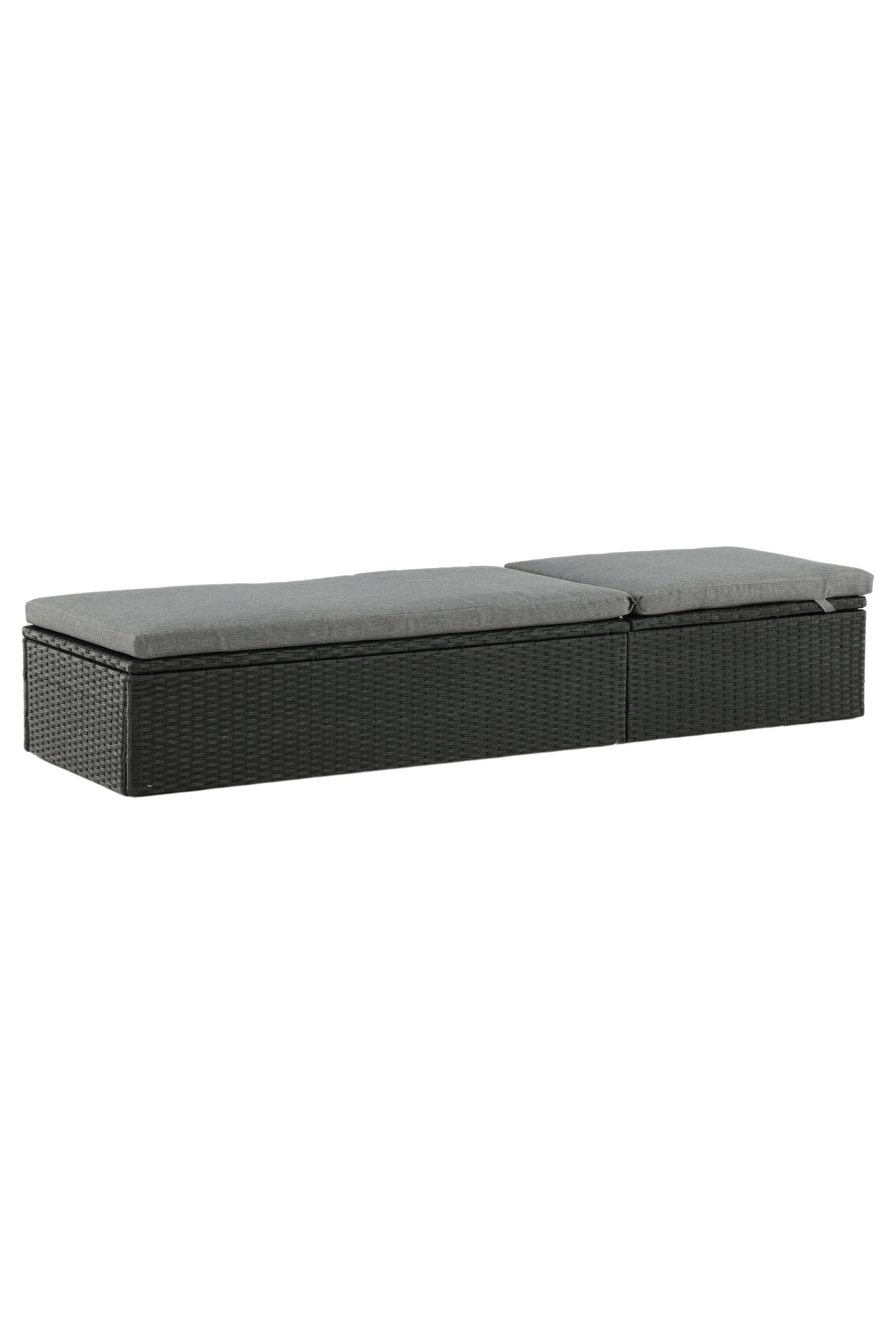 Quad Sonnenlounge in Schwarz präsentiert im Onlineshop von KAQTU Design AG. Liegestuhl ist von Venture Home