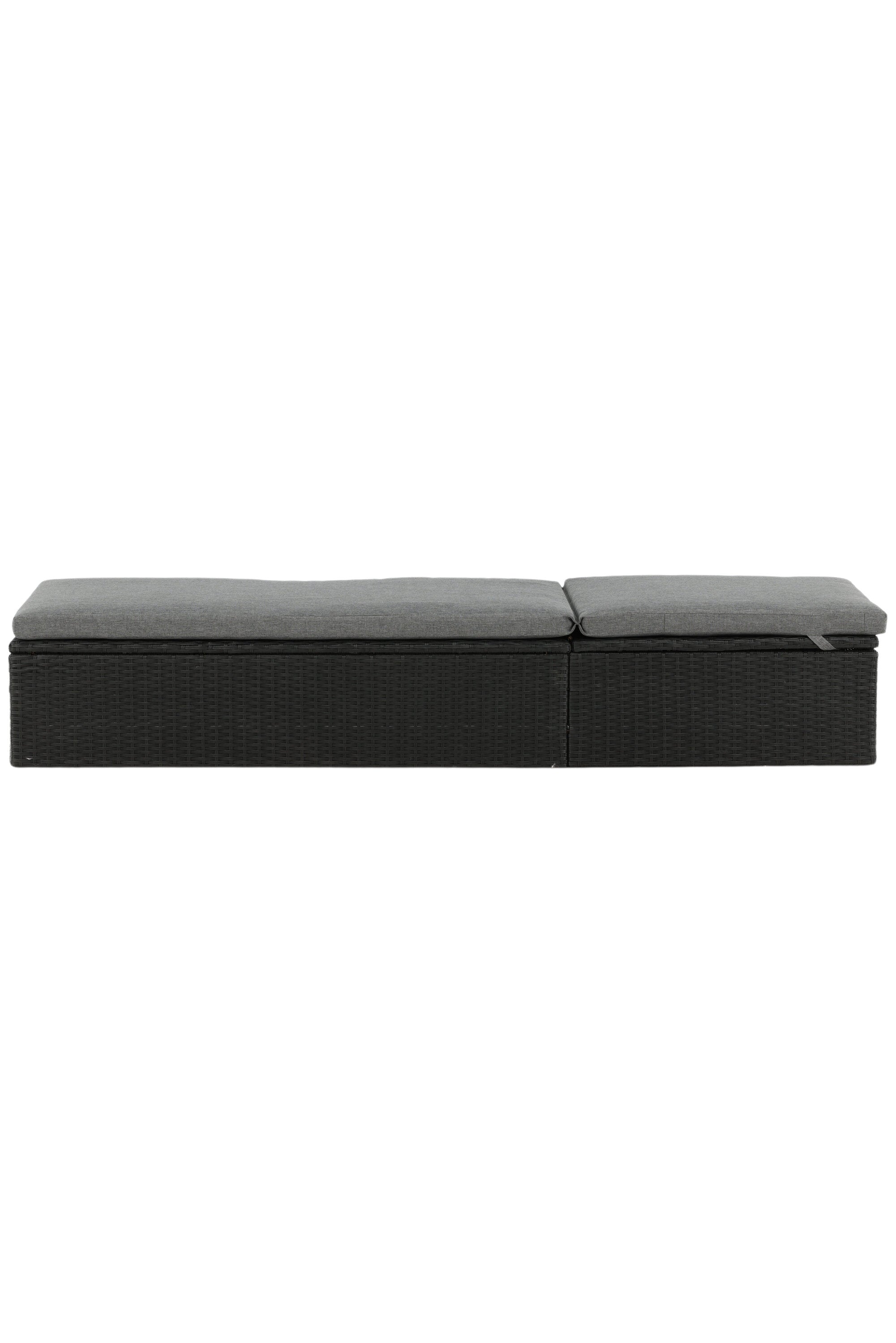 Quad Sonnenlounge in Schwarz präsentiert im Onlineshop von KAQTU Design AG. Liegestuhl ist von Venture Home