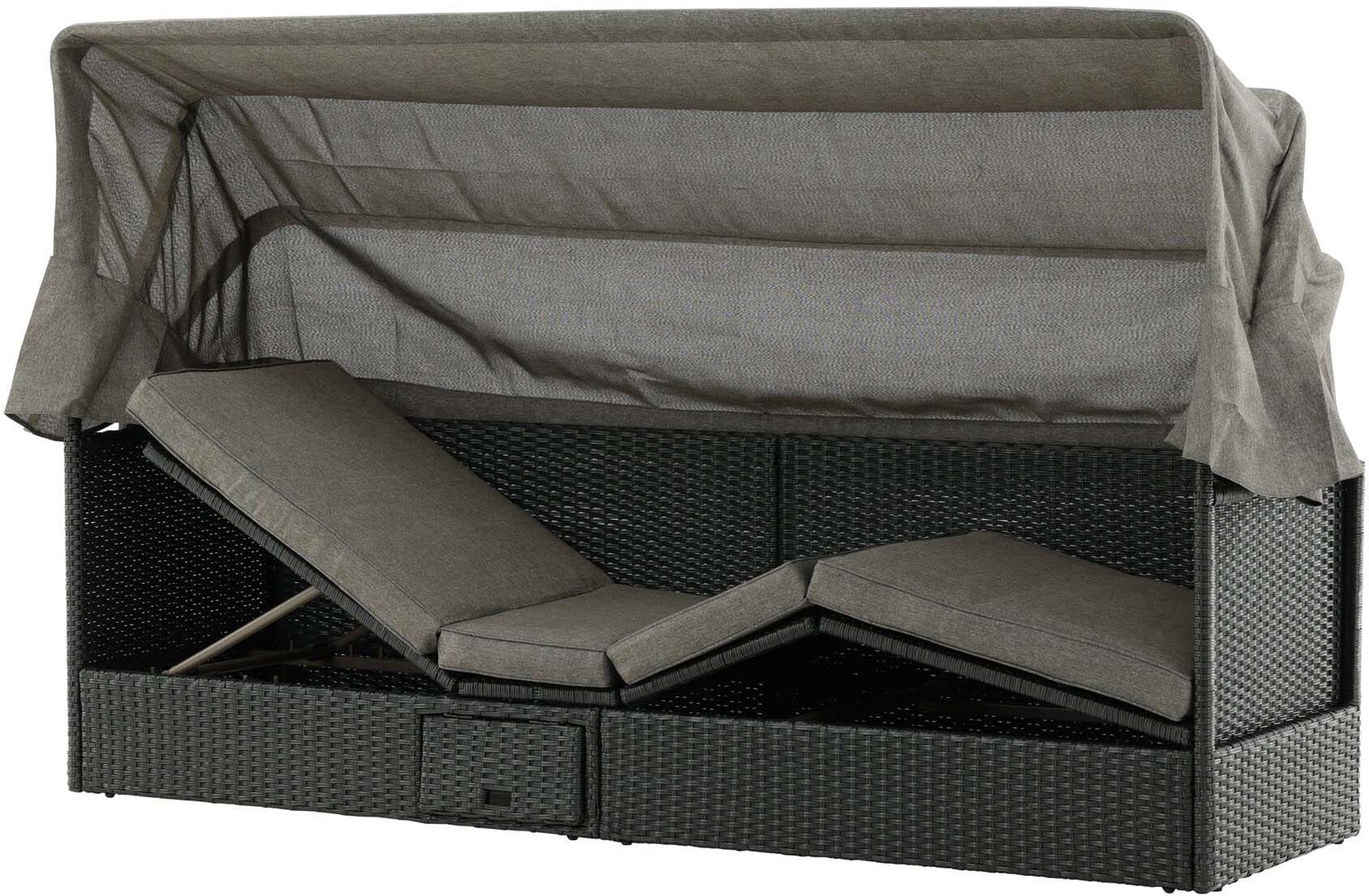 Genießen Sie mit der Nopy Sun Lounge von Venture Home stilvolle Entspannung im Freien. Wetterfestes Kunst-Rattan und bequeme Polsterung sorgen für Komfort.