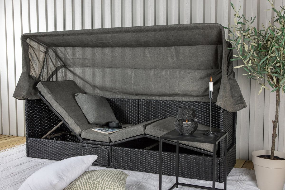 Nopy Sun Lounge in Schwarz präsentiert im Onlineshop von KAQTU Design AG. Loungeset ist von Venture Home