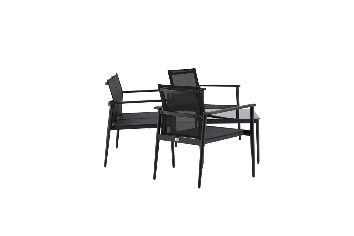Break Sofa Outdoorset 90cm in Schwarz präsentiert im Onlineshop von KAQTU Design AG. Loungeset ist von Venture Home