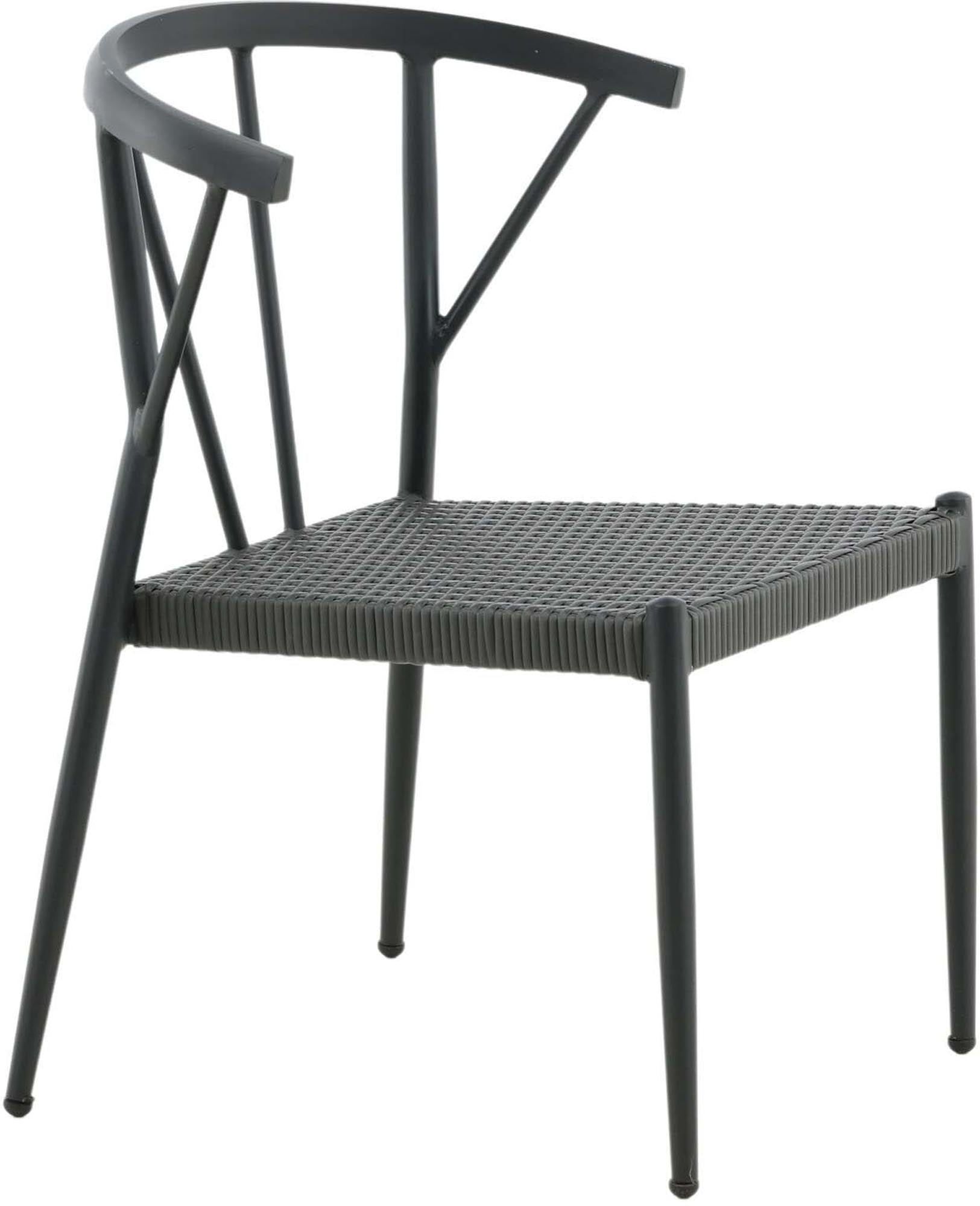 Entdecken Sie den Stina Stuhl von Venture Home: Eleganter, wetterfester Gartenstuhl mit hohem Sitzkomfort und modernem Design.