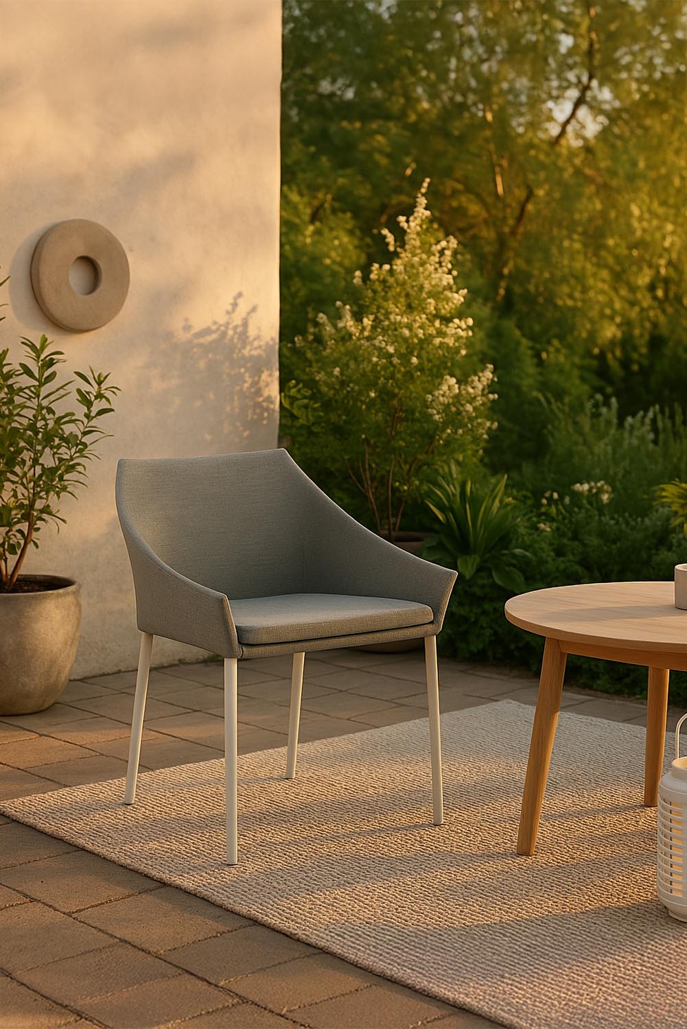 Spoga Stuhl in Weiss/Grau präsentiert im Onlineshop von KAQTU Design AG. Gartenstuhl ist von Venture Home