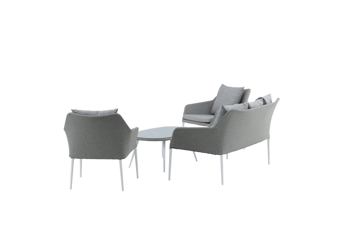 Spoga Sofagarnitur in Weiss/Grau präsentiert im Onlineshop von KAQTU Design AG. Loungeset ist von Venture Home