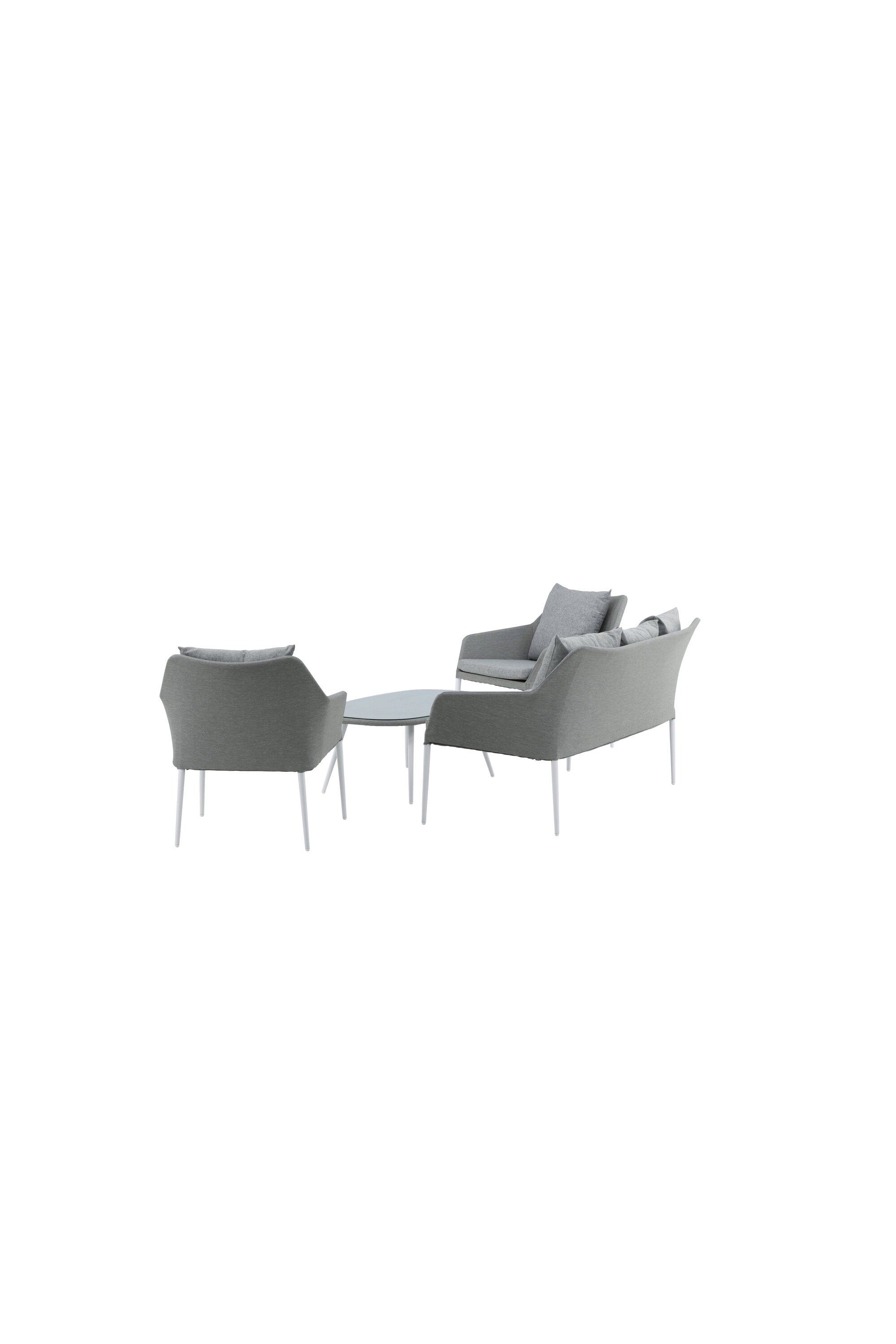 Spoga Sofagarnitur in Weiss/Grau präsentiert im Onlineshop von KAQTU Design AG. Loungeset ist von Venture Home