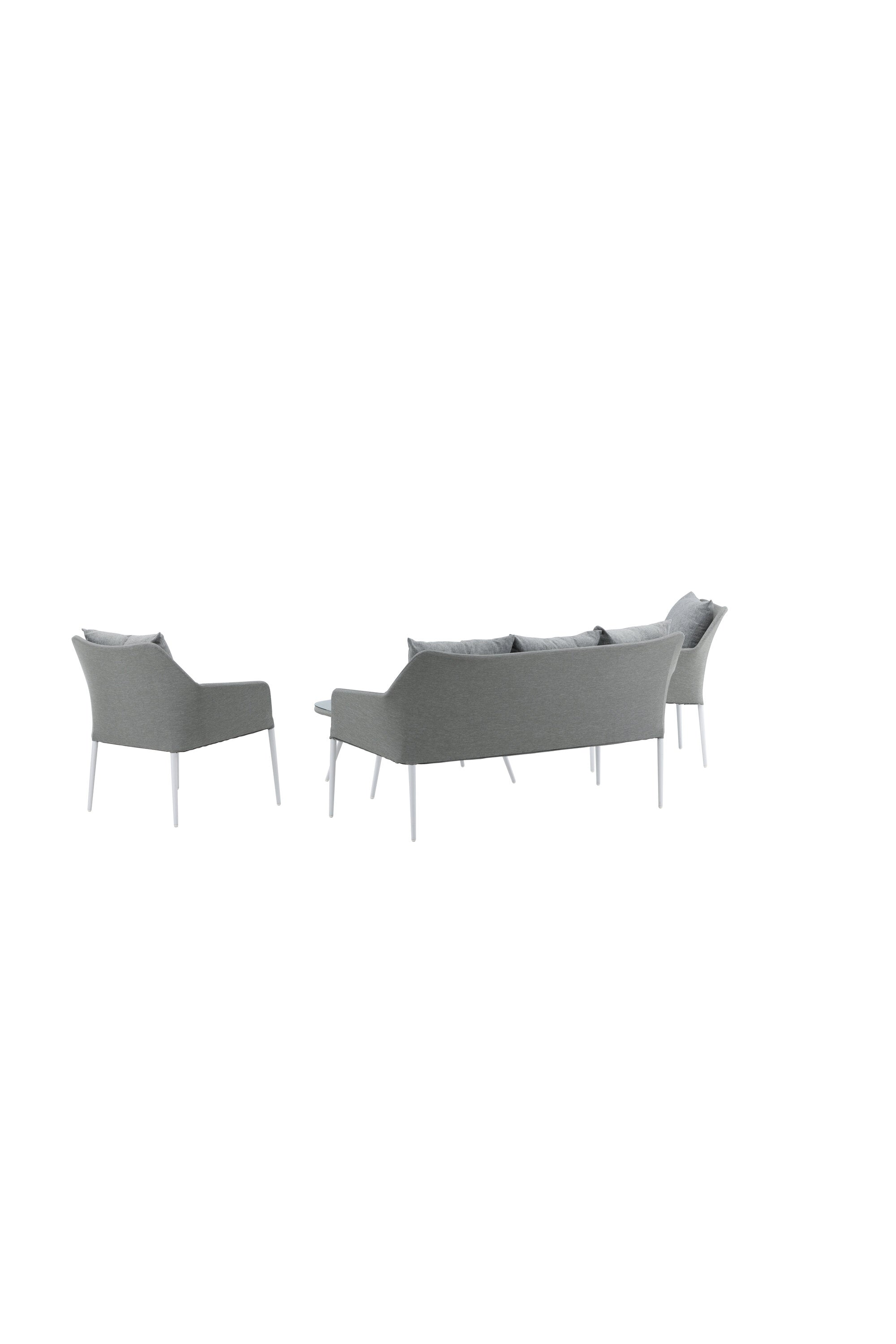 Spoga Sofagarnitur in Weiss/Grau präsentiert im Onlineshop von KAQTU Design AG. Loungeset ist von Venture Home