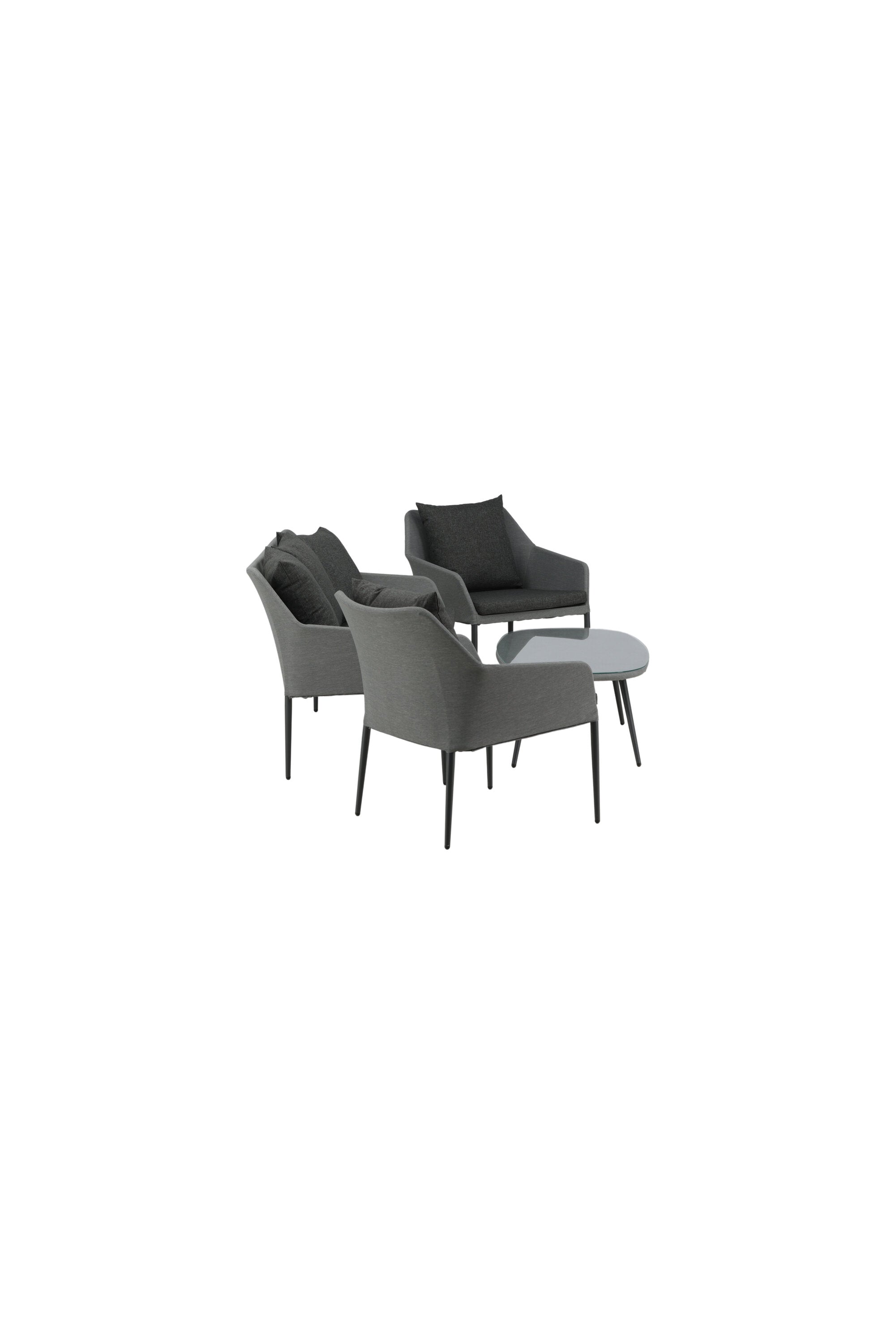 Spoga Sofagarnitur in Schwarz/Grau präsentiert im Onlineshop von KAQTU Design AG. Loungeset ist von Venture Home