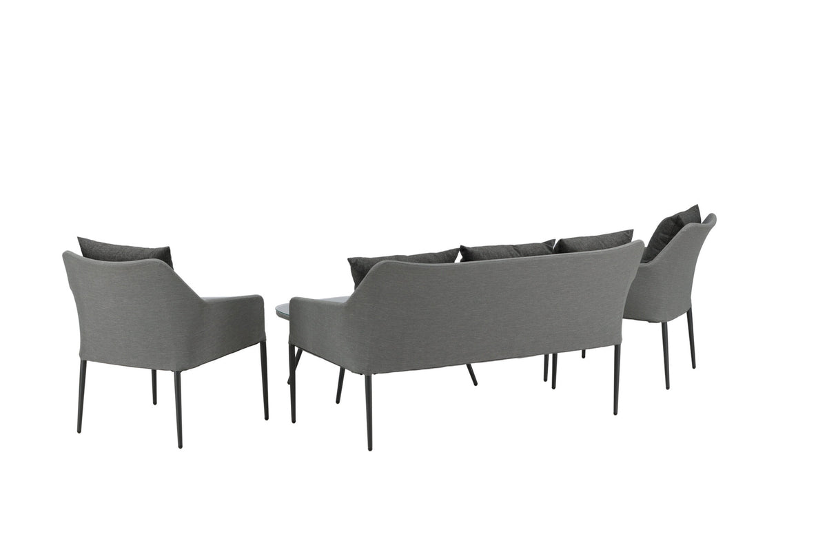 Spoga Sofagarnitur in Schwarz/Grau präsentiert im Onlineshop von KAQTU Design AG. Loungeset ist von Venture Home